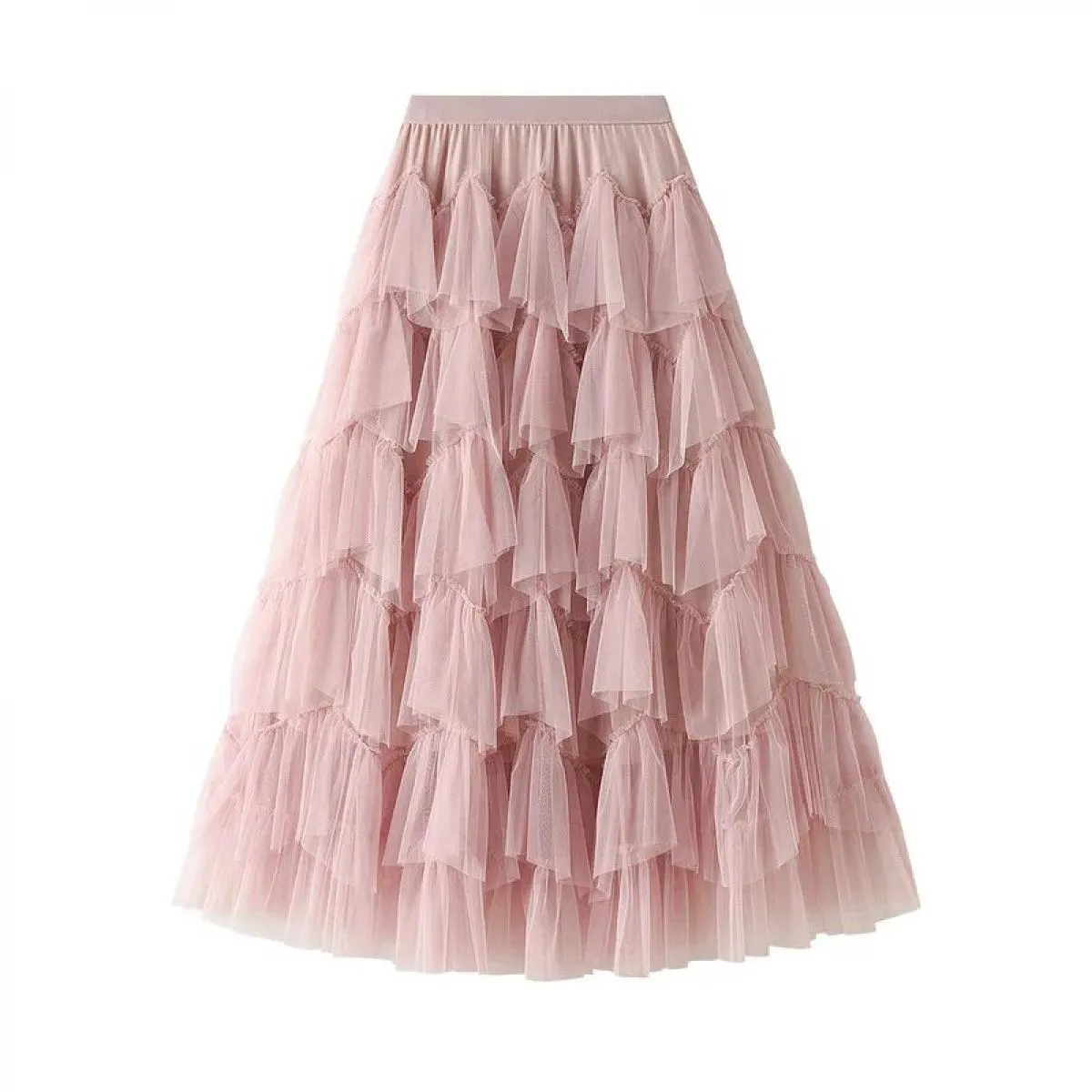 Gonna in tulle tinta unita Primavera Estate Donna Moda Gonna lunga lunga Gonna da ballo vintage femminile Gonne Gonna da donna