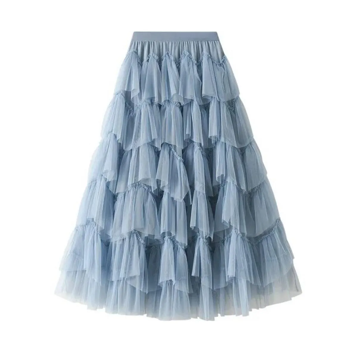 Gonna in tulle tinta unita Primavera Estate Donna Moda Gonna lunga lunga Gonna da ballo vintage femminile Gonne Gonna da donna