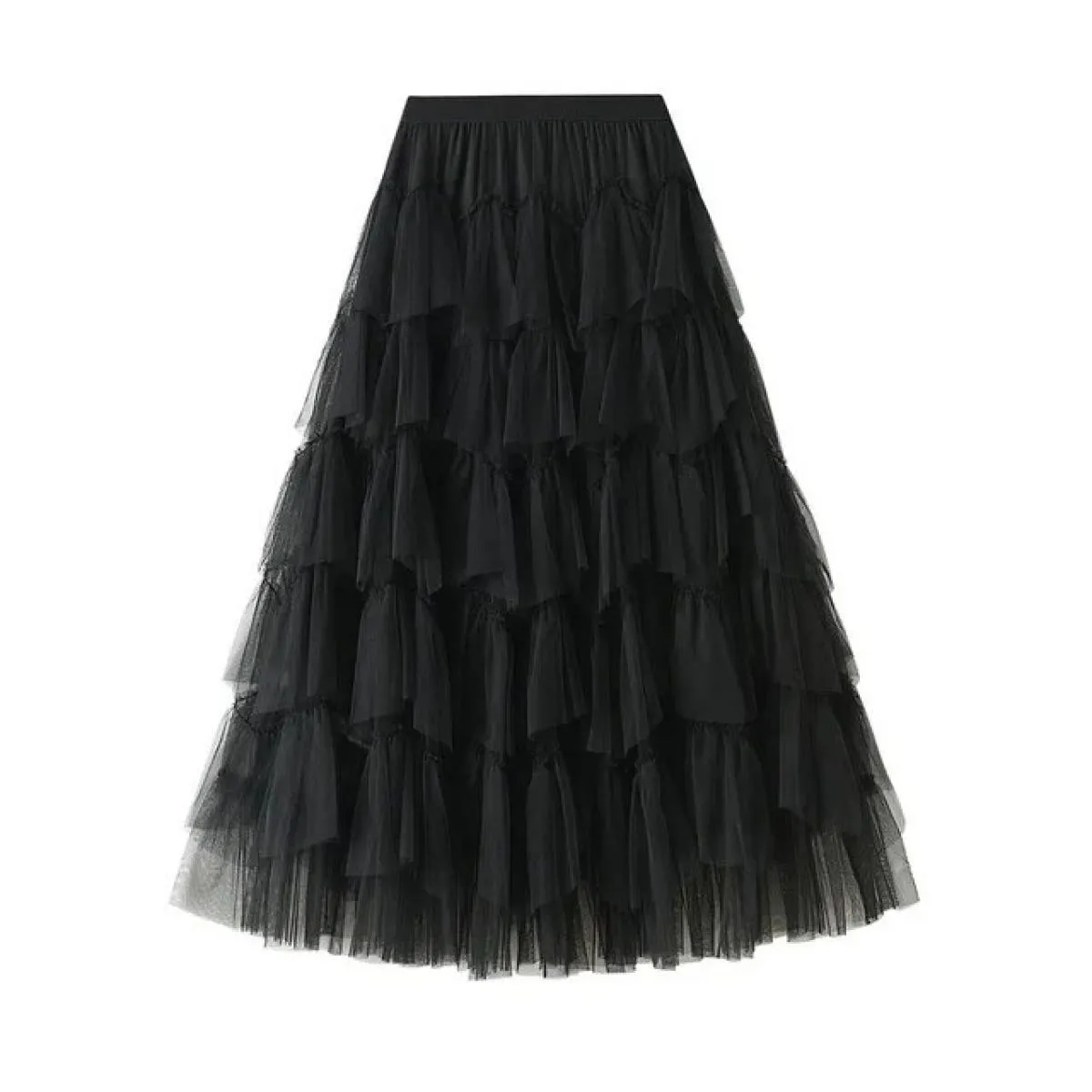 Gonna in tulle tinta unita Primavera Estate Donna Moda Gonna lunga lunga Gonna da ballo vintage femminile Gonne Gonna da donna