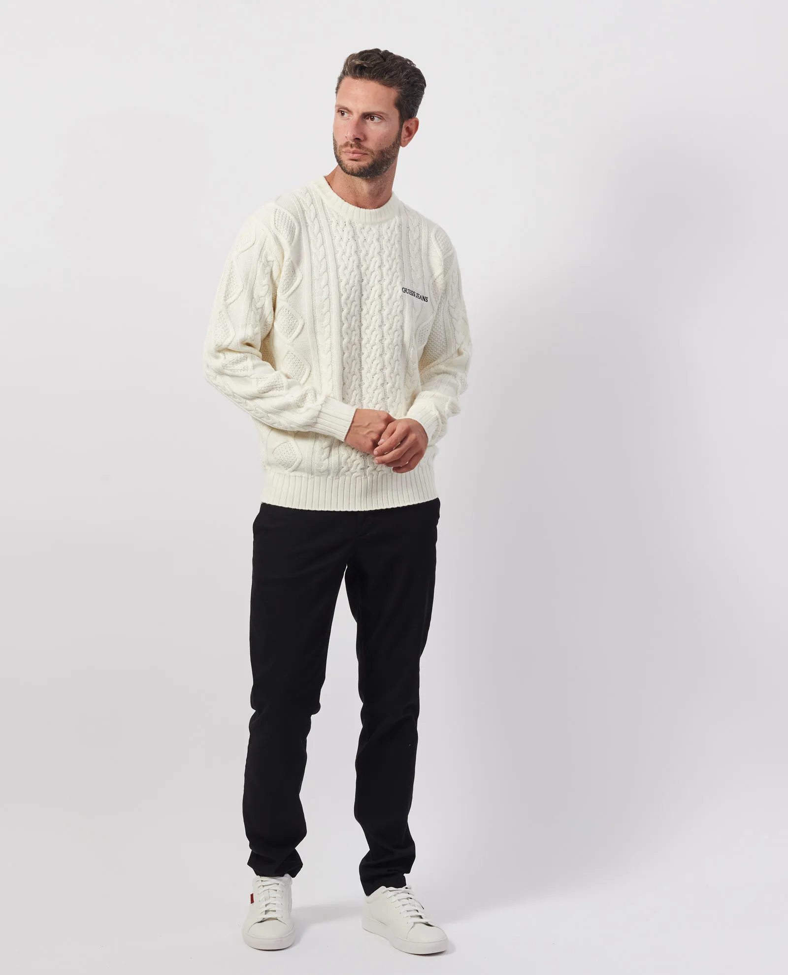 GUESS      Maglione uomo Guess con intrecci