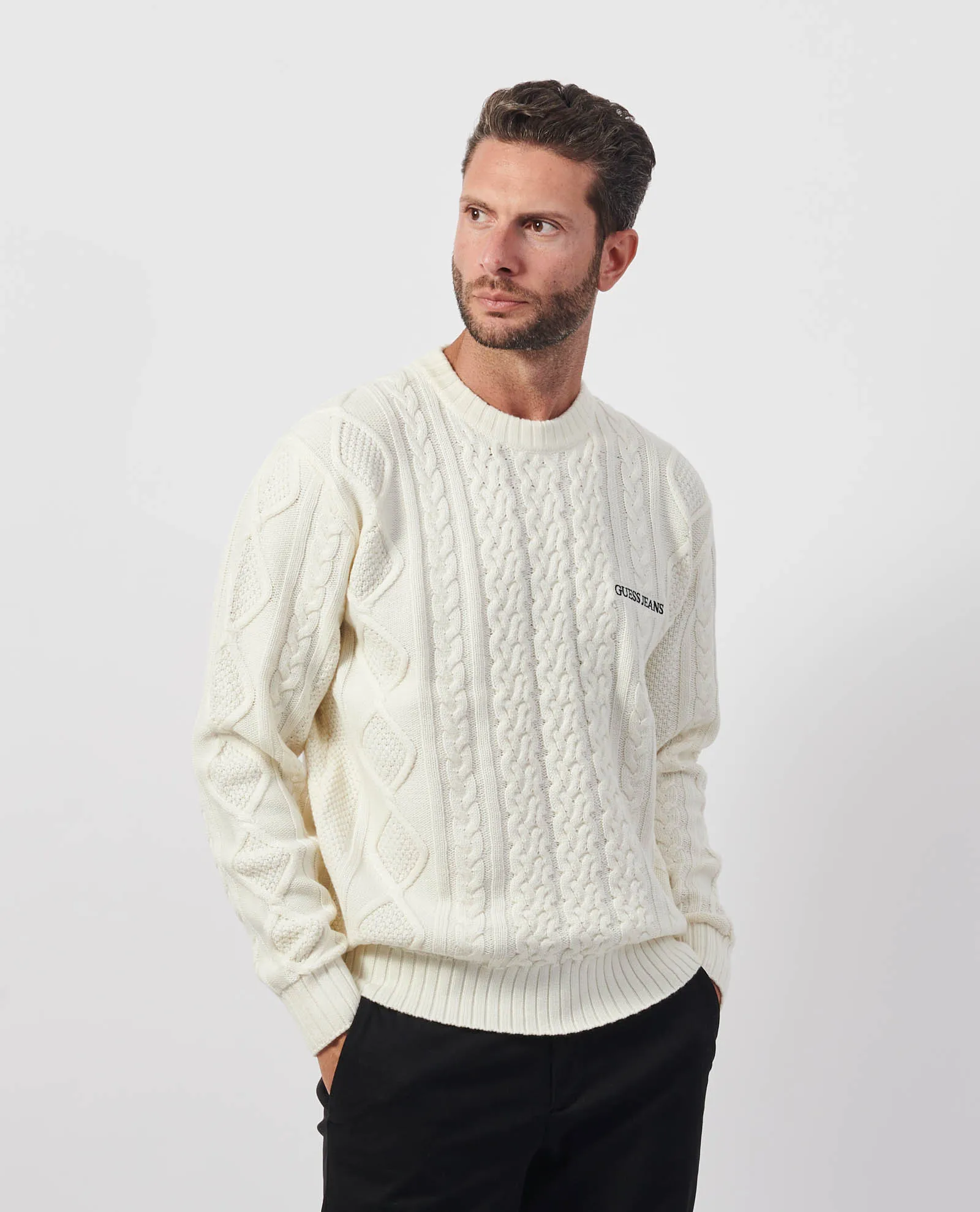 GUESS      Maglione uomo Guess con intrecci
