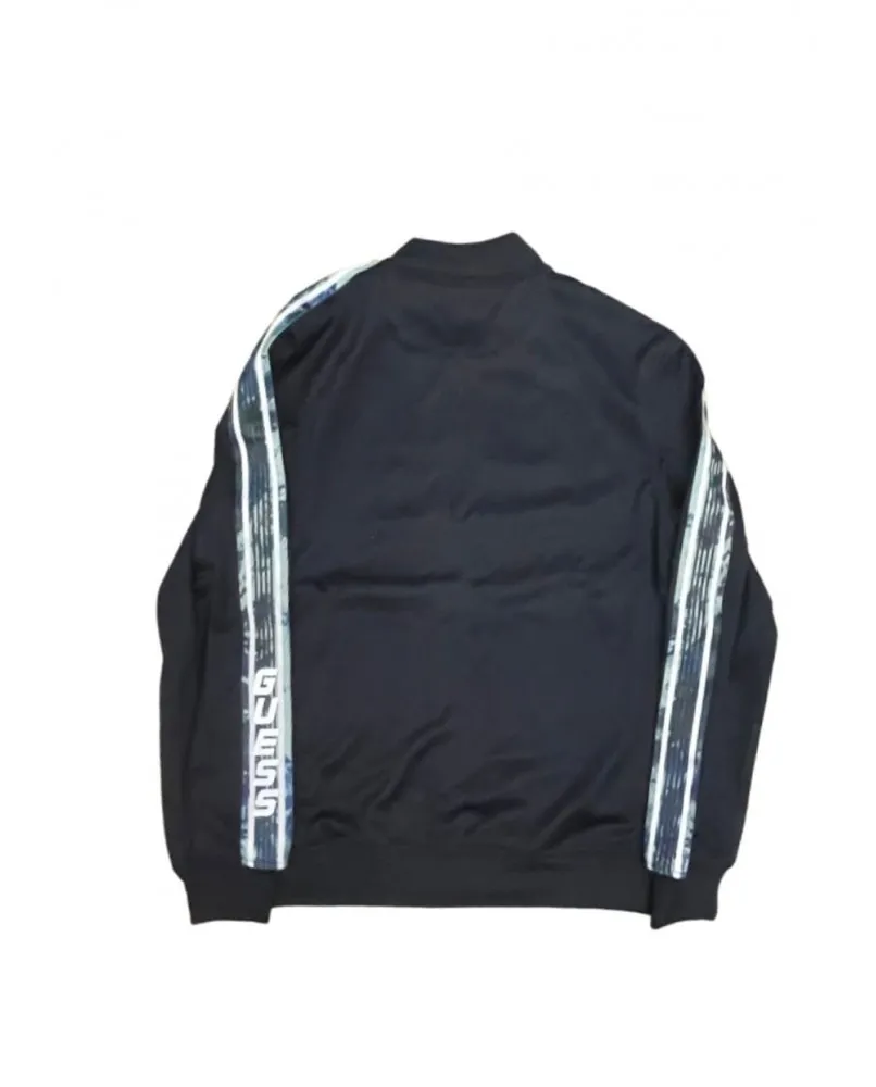 GUESS Z2YQ05KB6R2 felpa giacca zip logato blu