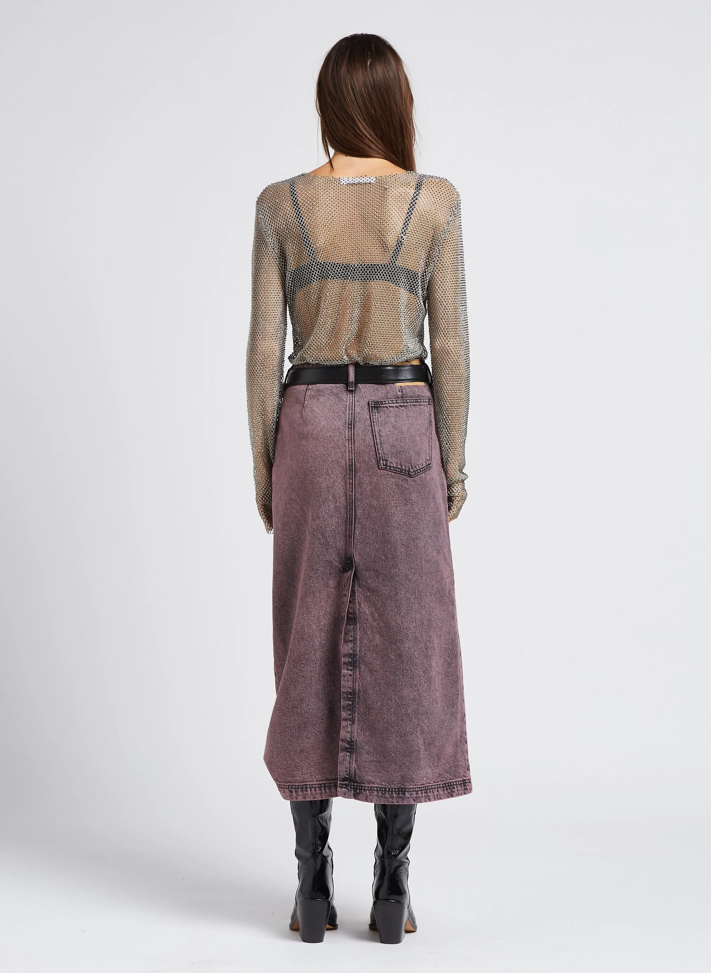  IRO   EMBELLA - Cintura in pelle | Nero