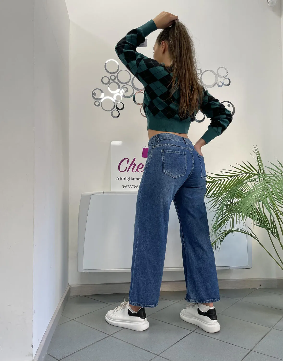 Jeans 7/8 gamba larga