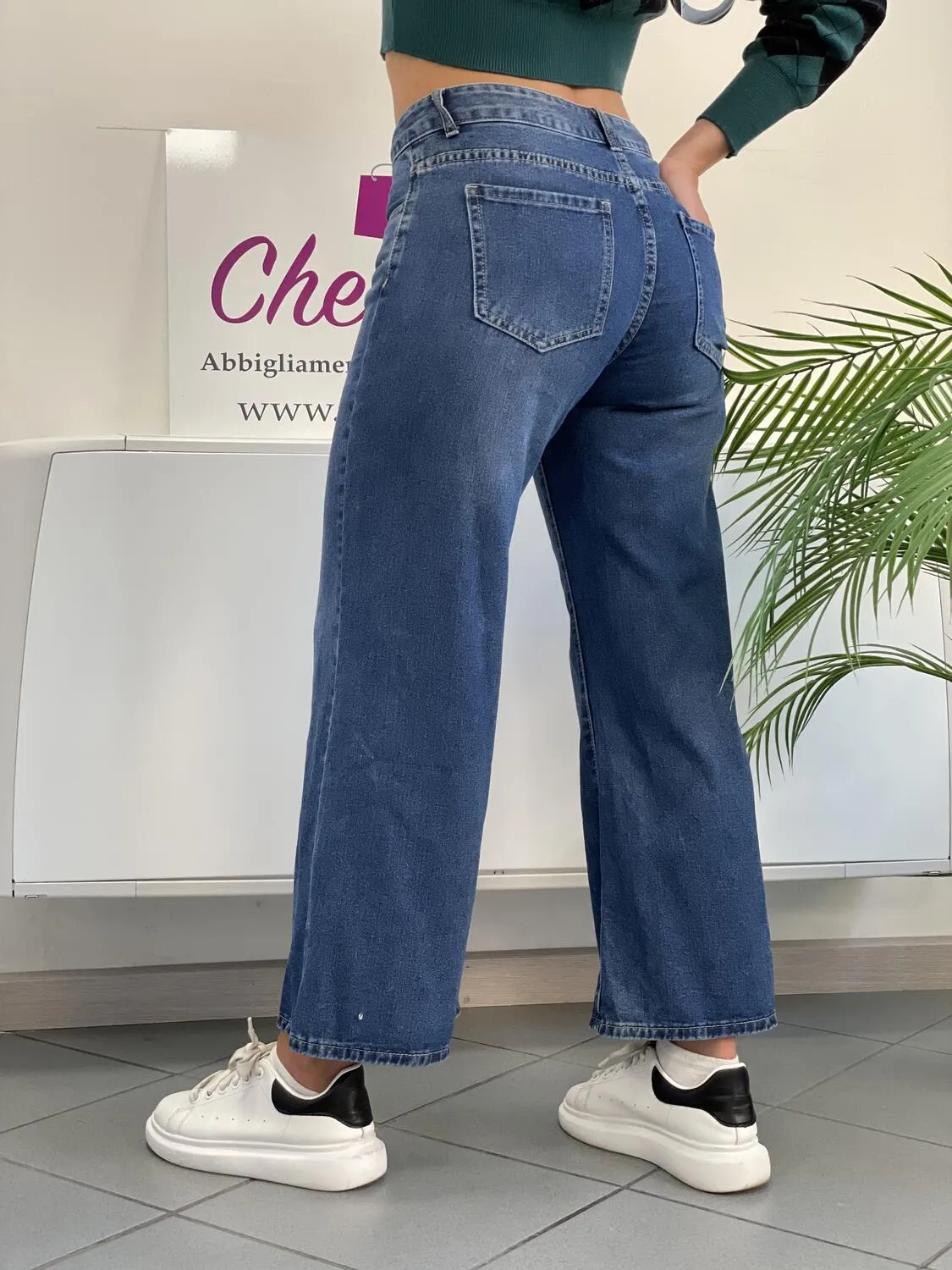 Jeans 7/8 gamba larga