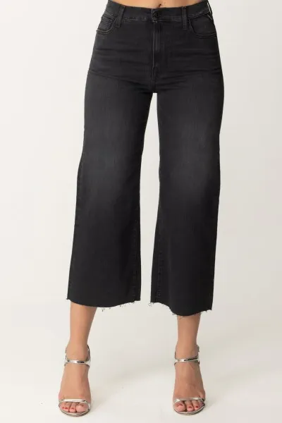 Jeans crop wide leg Black