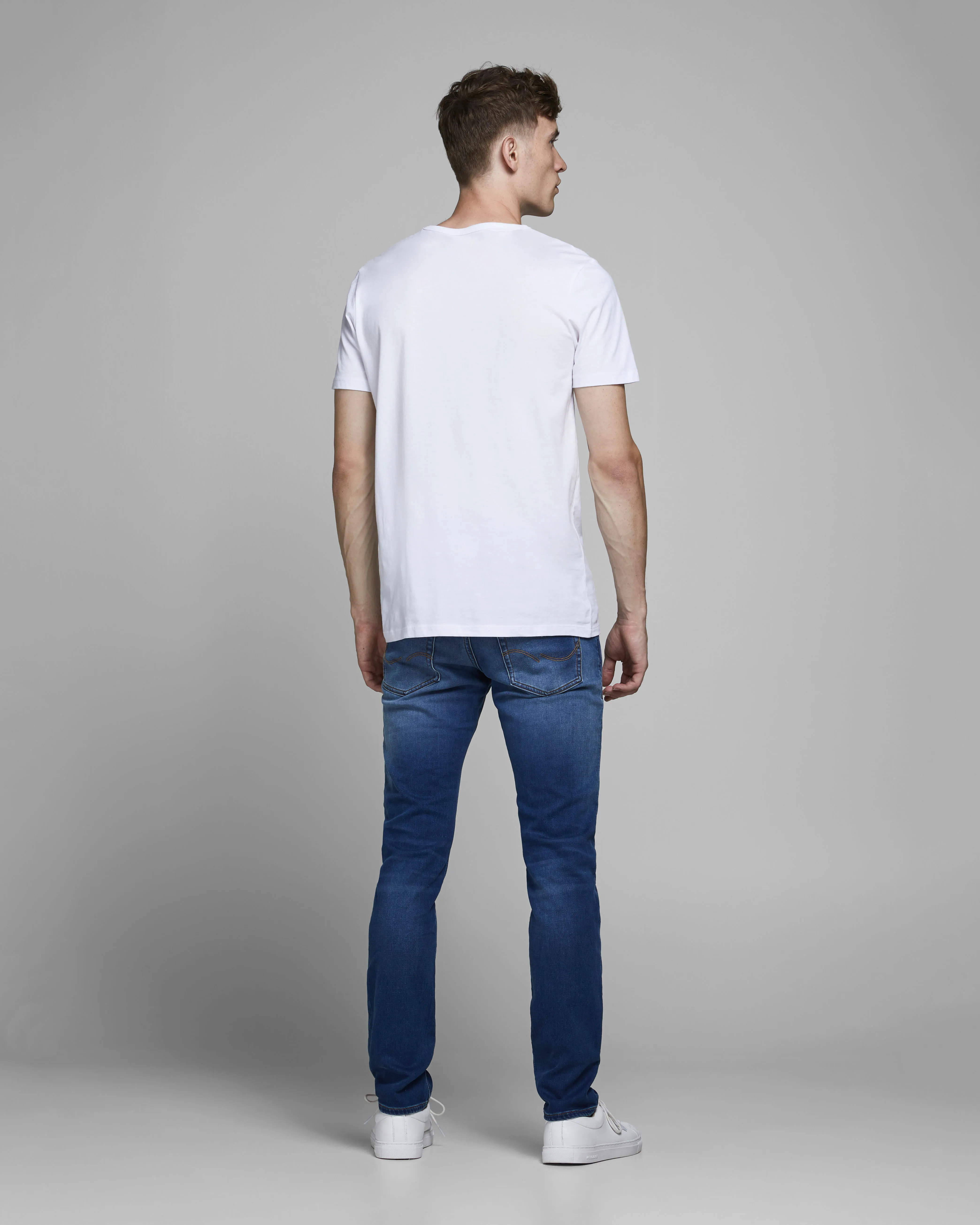 Jeans Glenn slim fit in cotone stretch lavaggio medio stone washed