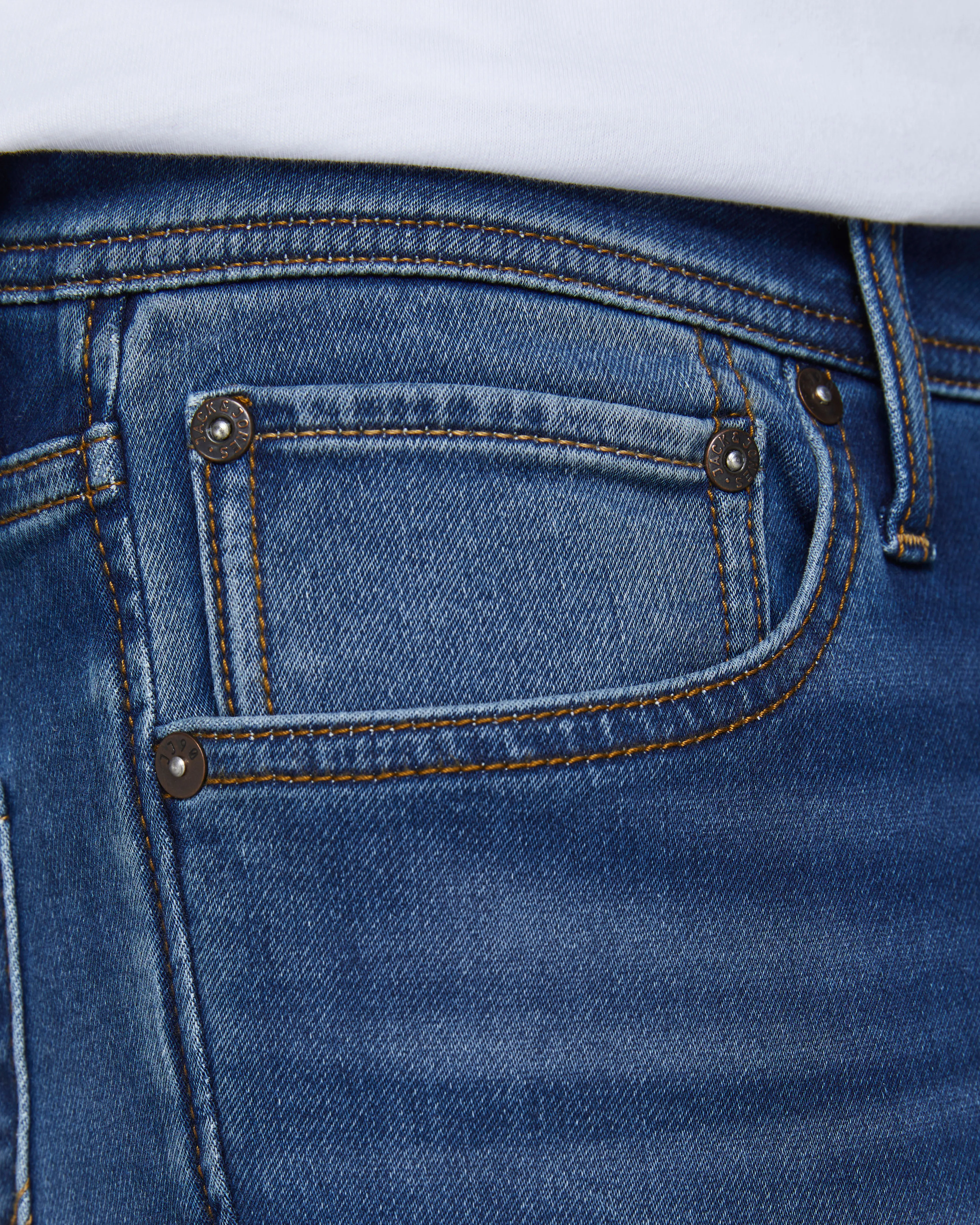 Jeans Glenn slim fit in cotone stretch lavaggio medio stone washed
