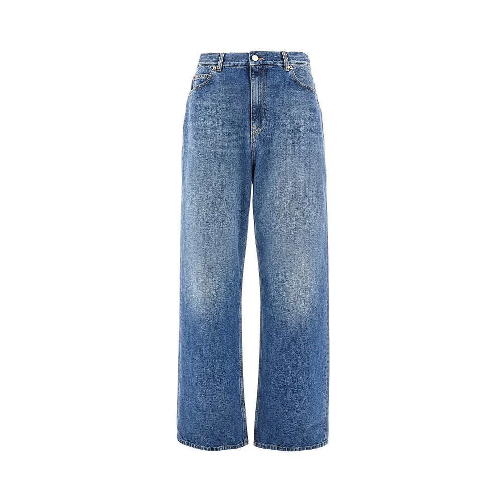 Jeans oversize in Medium Blue Denim