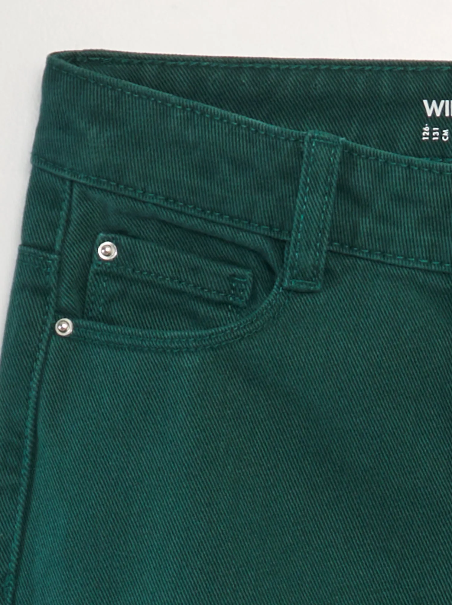 Jeans wide leg a vita alta - VERDE