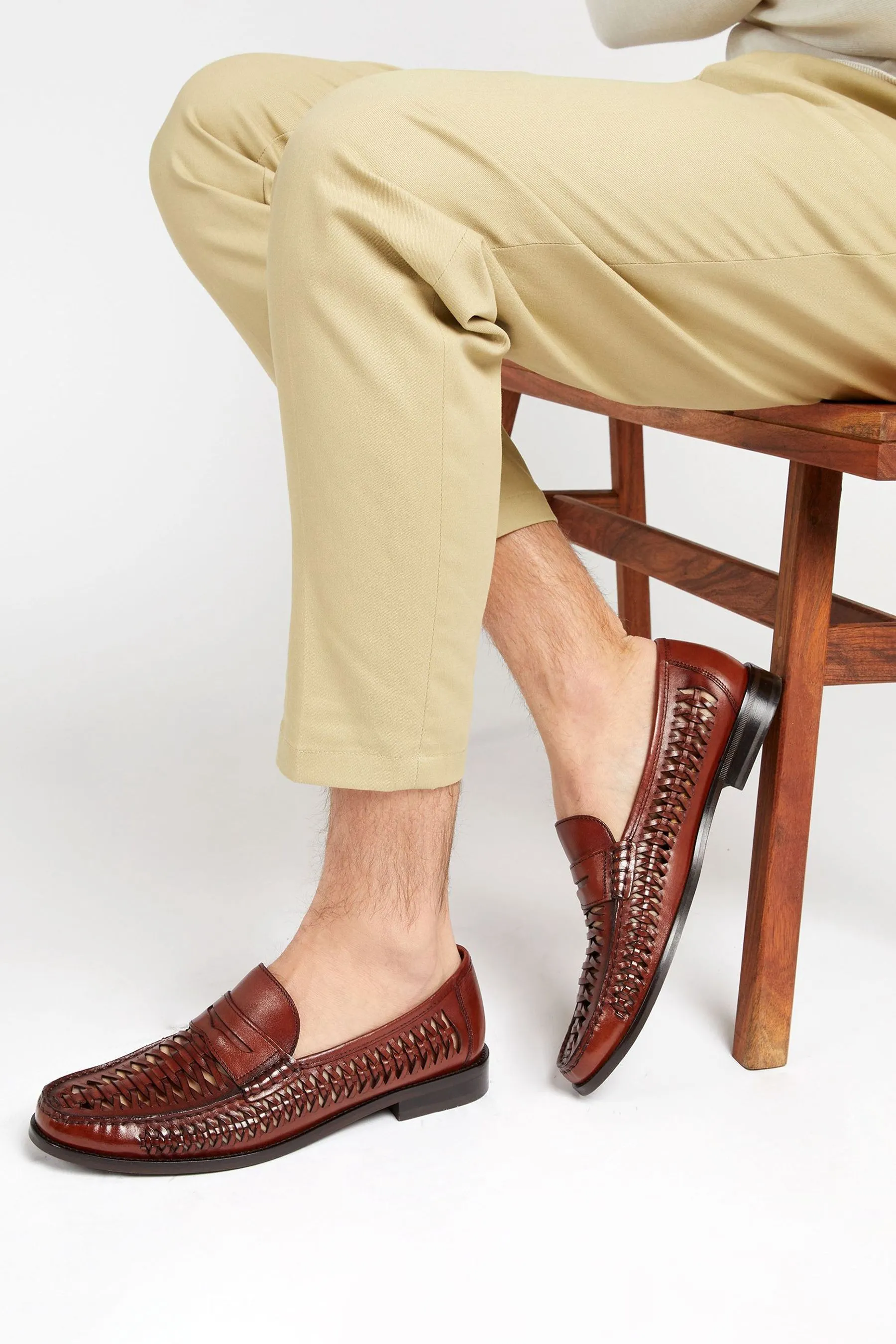 Jones Bootmaker Uomo - Riverside - Mocassini in pelle intrecciati