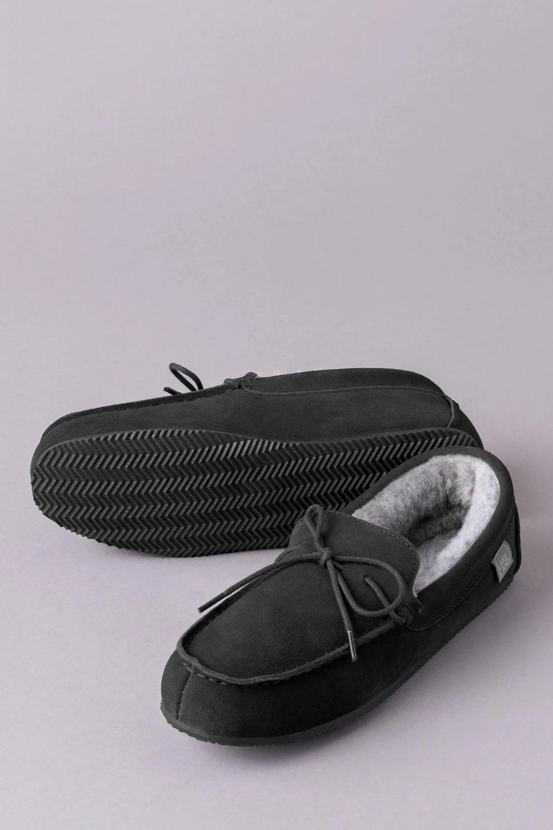 Lakeland Leather - Pantofole a mocassino da uomo in montone