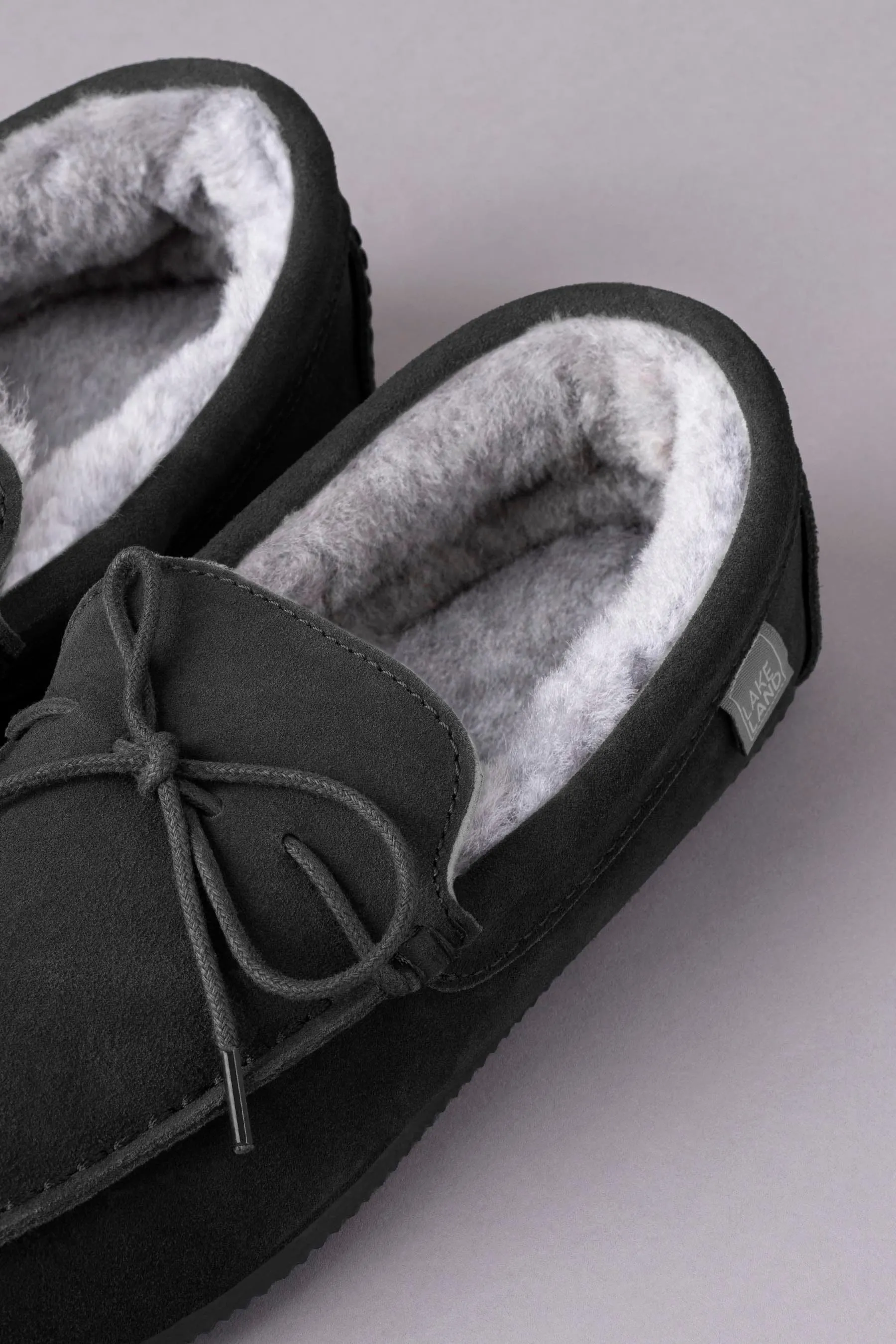 Lakeland Leather - Pantofole a mocassino da uomo in montone