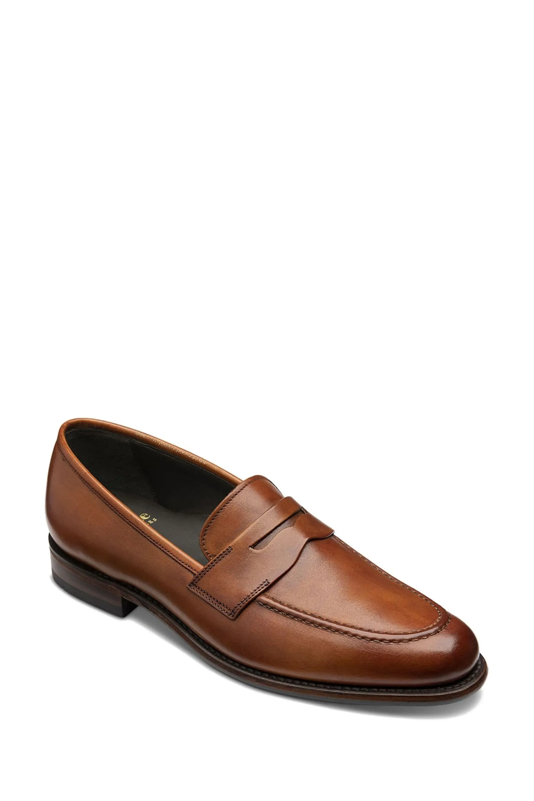 Loake Marrone - Wiggins - Mocassini saddle dipinti a mano