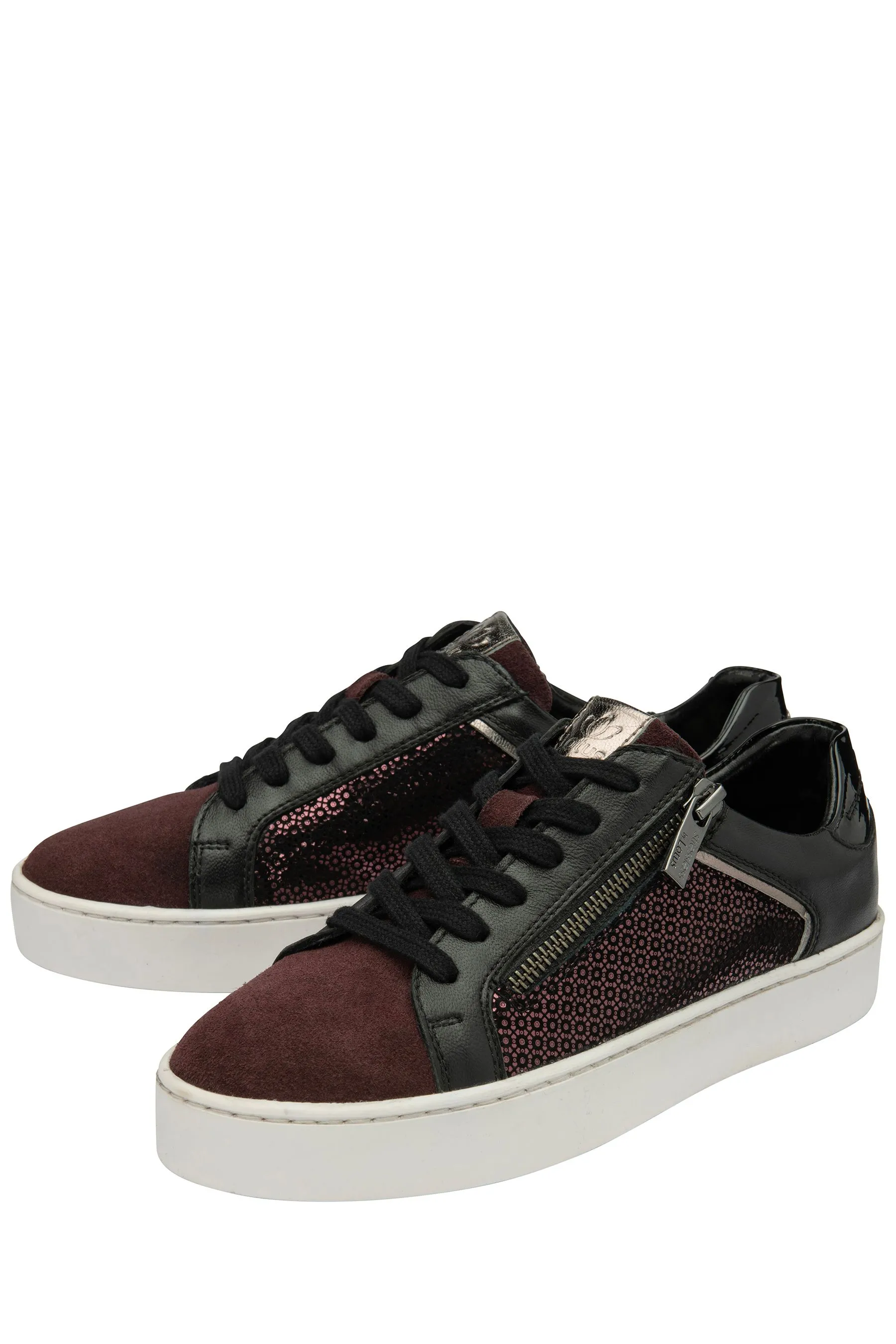 Lotus - Scarpe da ginnastica casual in pelle con zip    