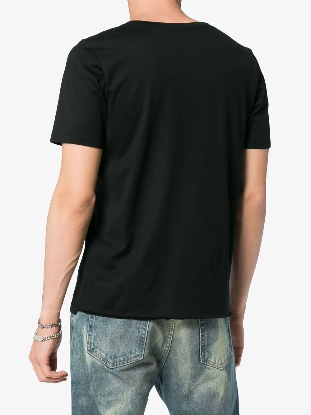 Maglietta di cotone di Saint Laurent Logo