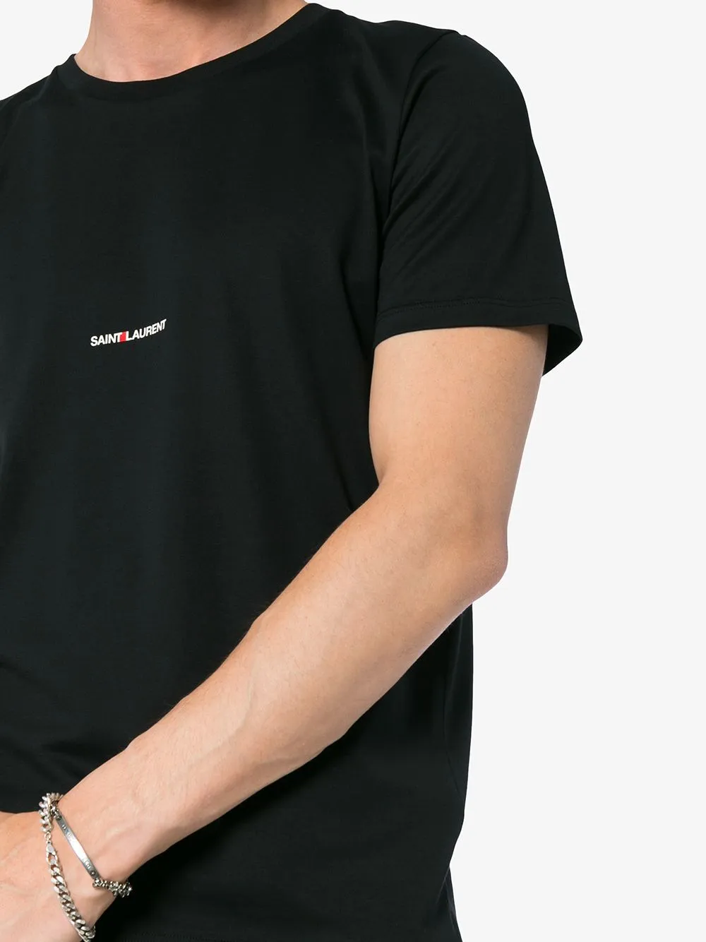 Maglietta di cotone di Saint Laurent Logo