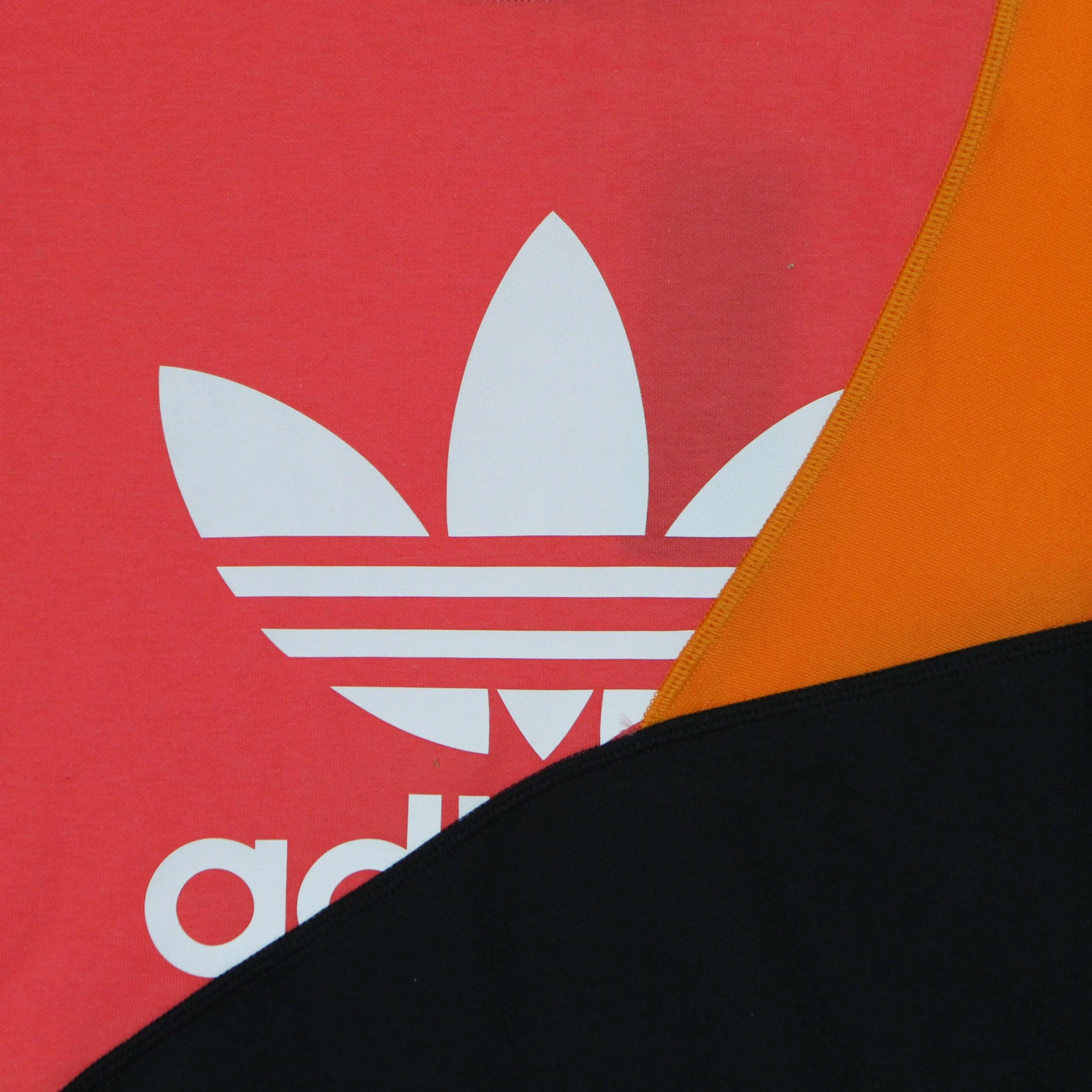 Maglietta Uomo Adicolor Colorblock Tee Black/semi Turbo/bright Orange
