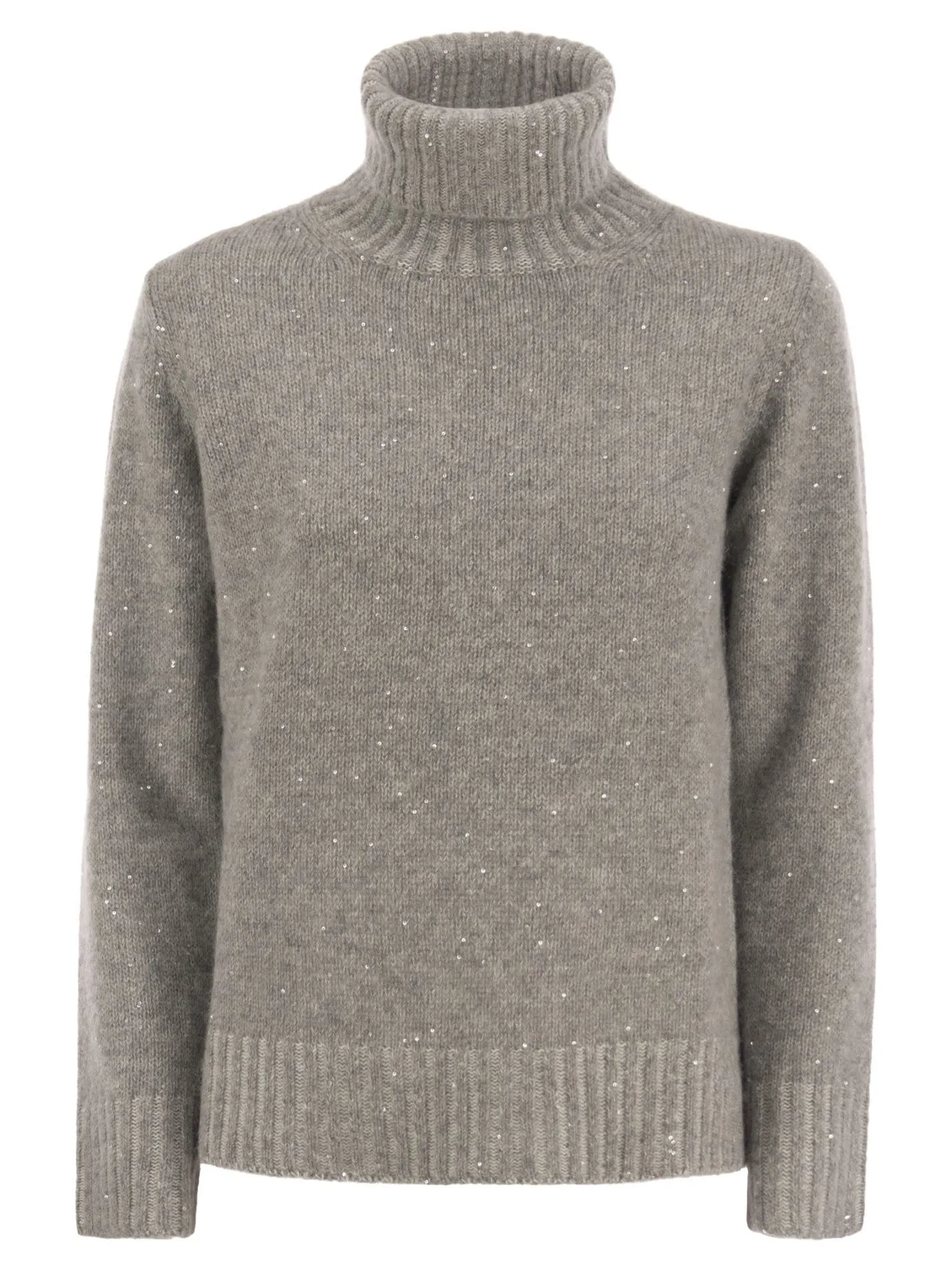 Maglione collo alto con paillettes