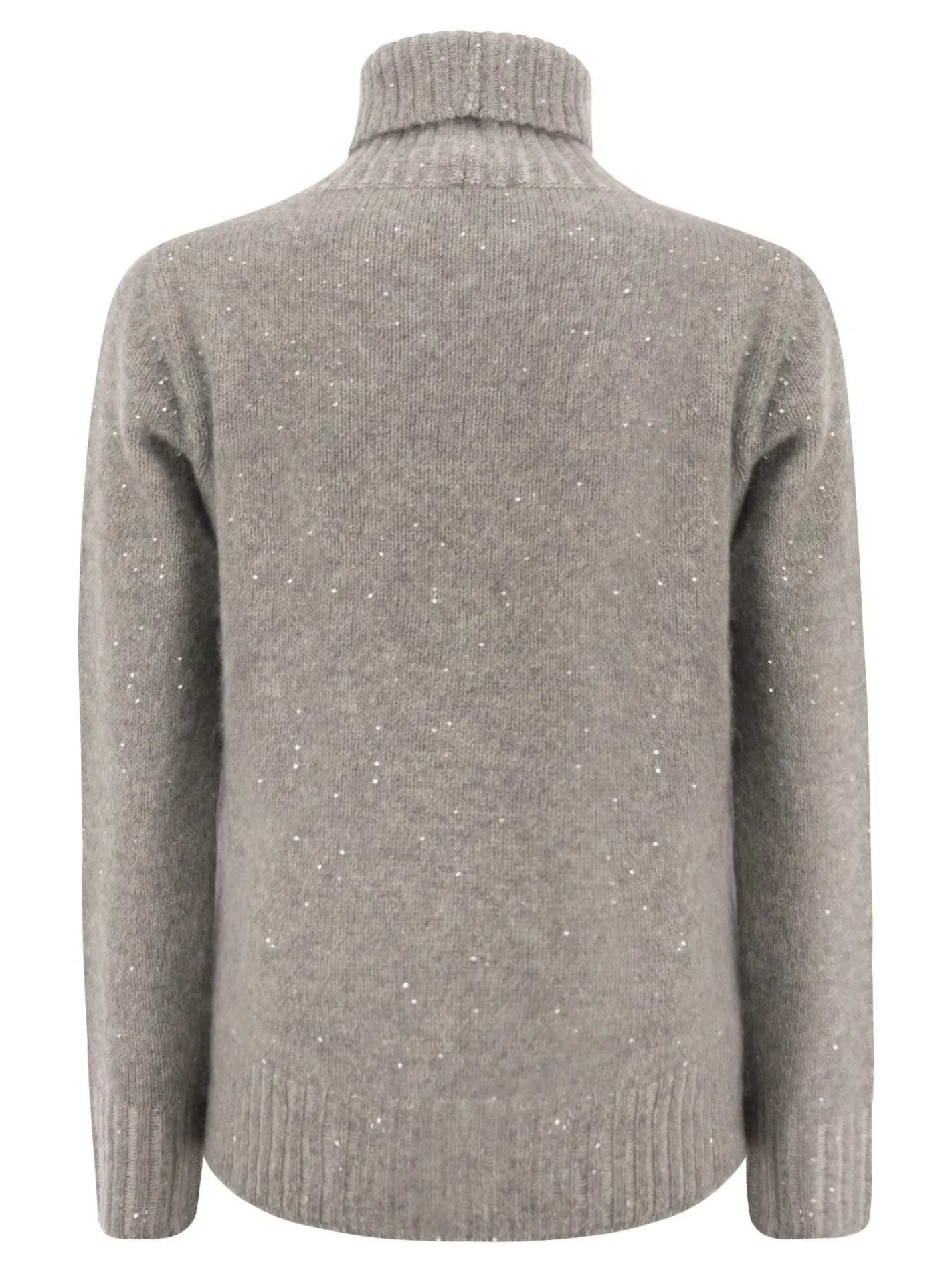 Maglione collo alto con paillettes
