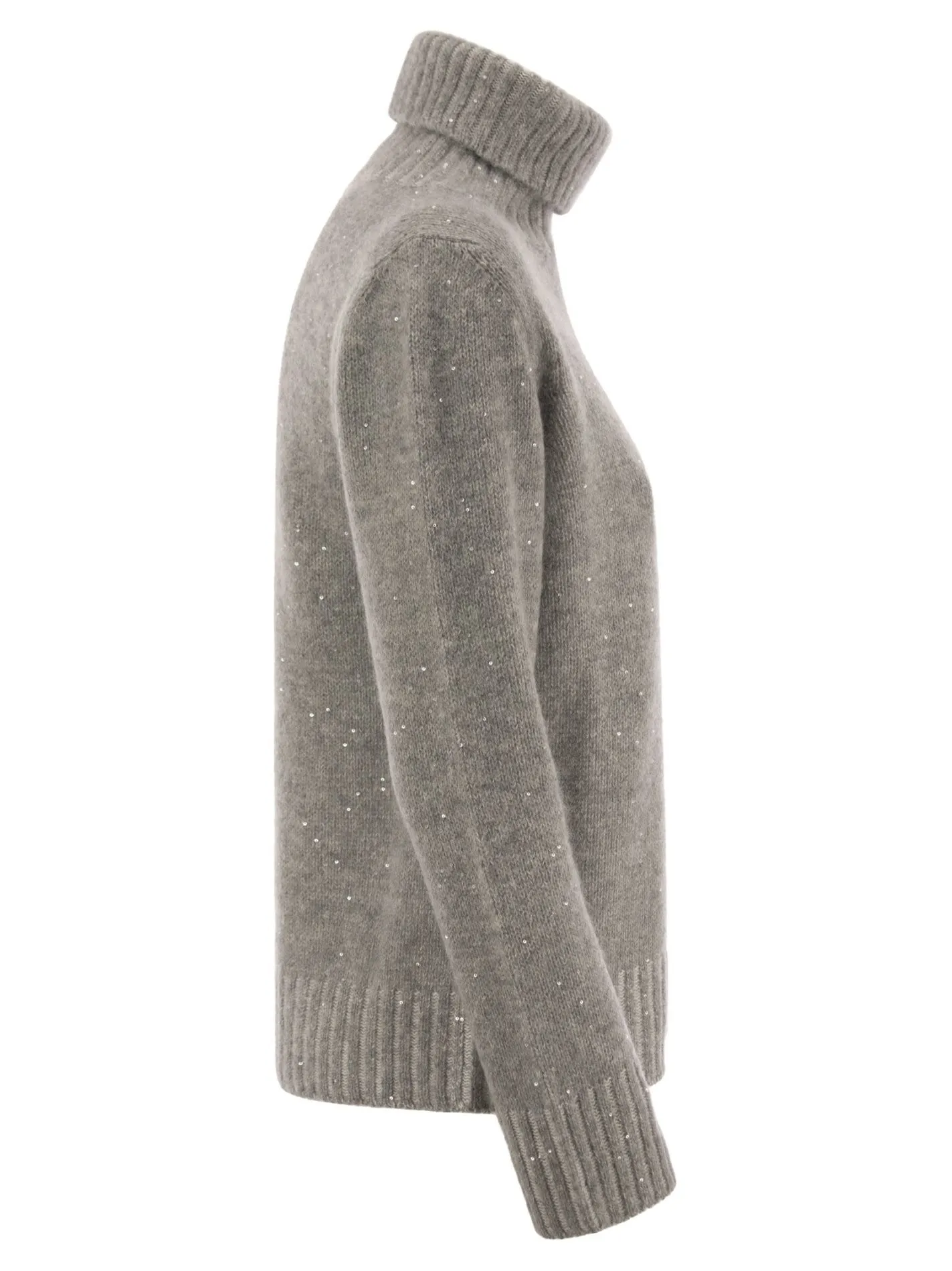 Maglione collo alto con paillettes