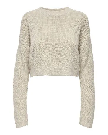 Maglione Donna Cropped Knitted Pullover