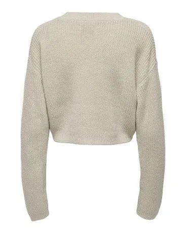 Maglione Donna Cropped Knitted Pullover