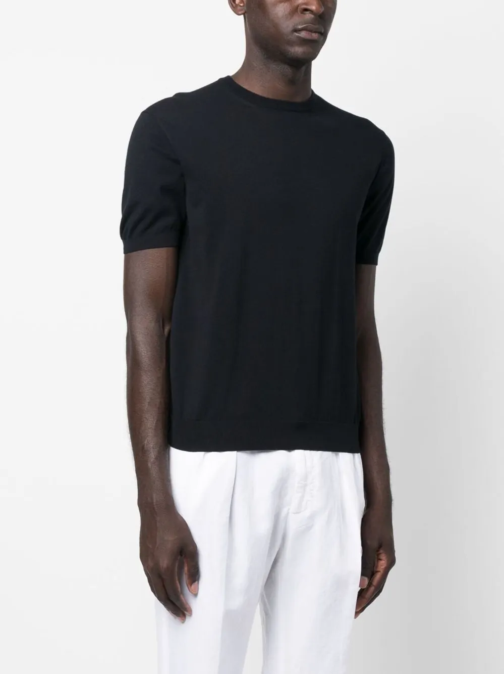 Maglione girocollo a manica corta