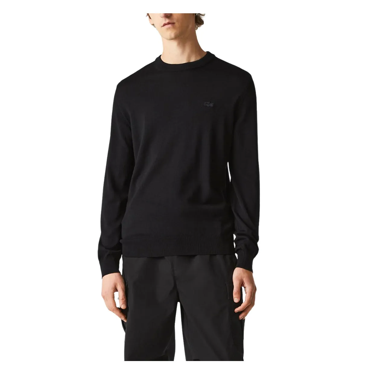 Maglione Lacoste Lana Merino Nero