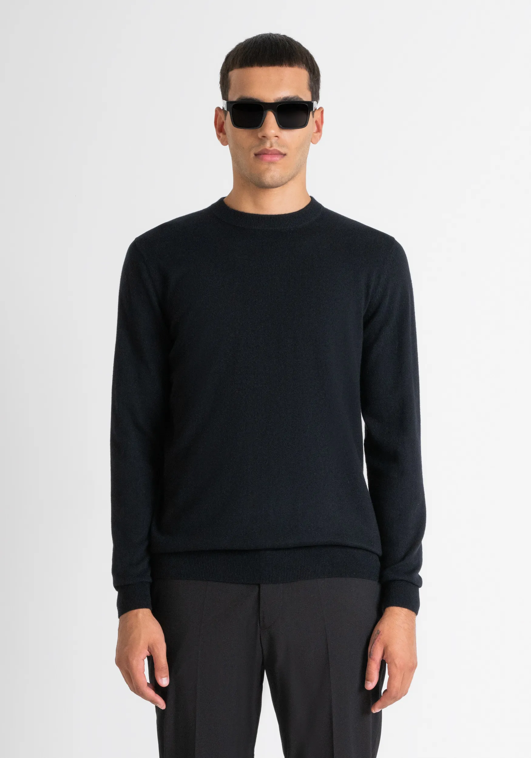 MAGLIONE REGULAR FIT IN MISTO CASHMERE