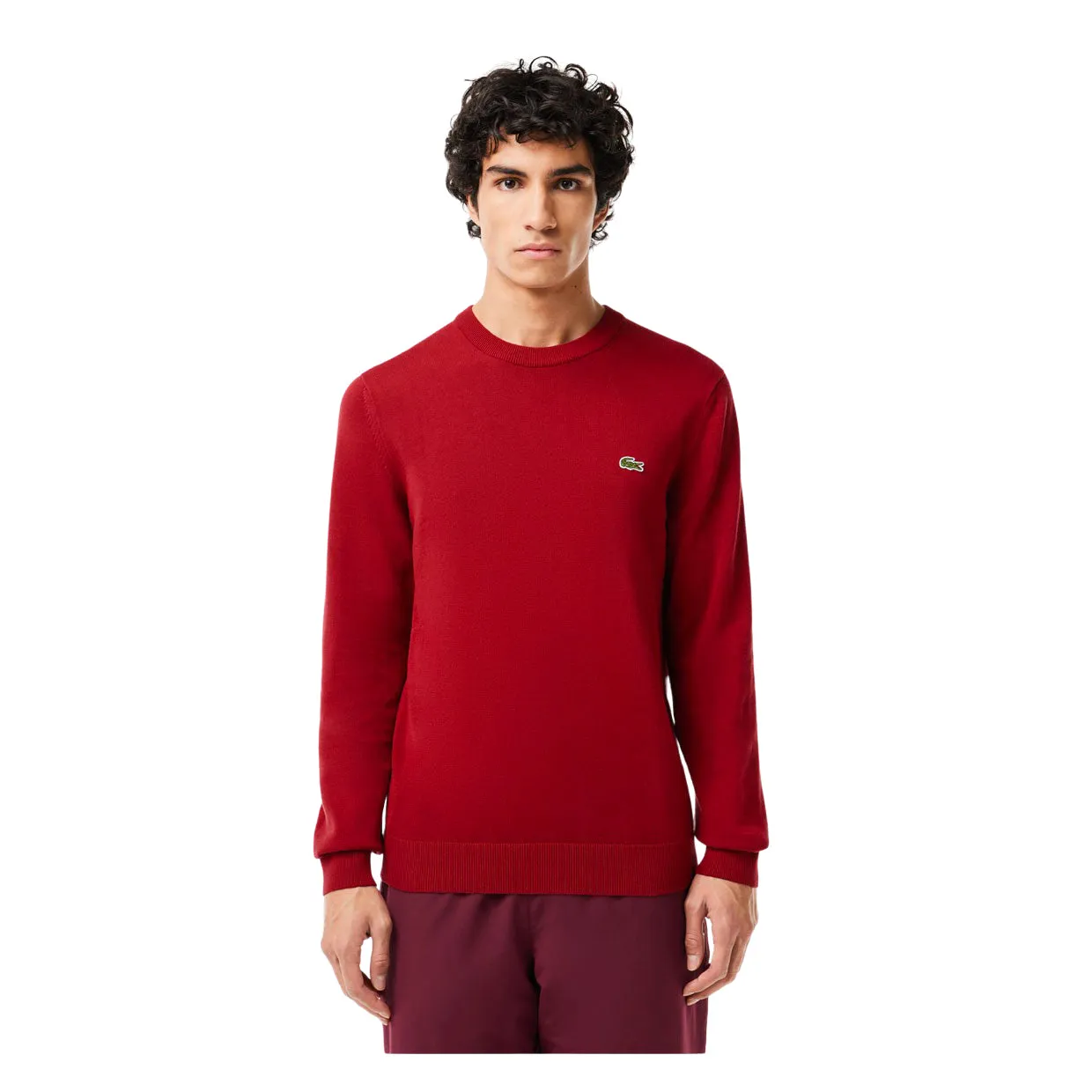 Maglione Uomo Lacoste Girocollo Bordeaux