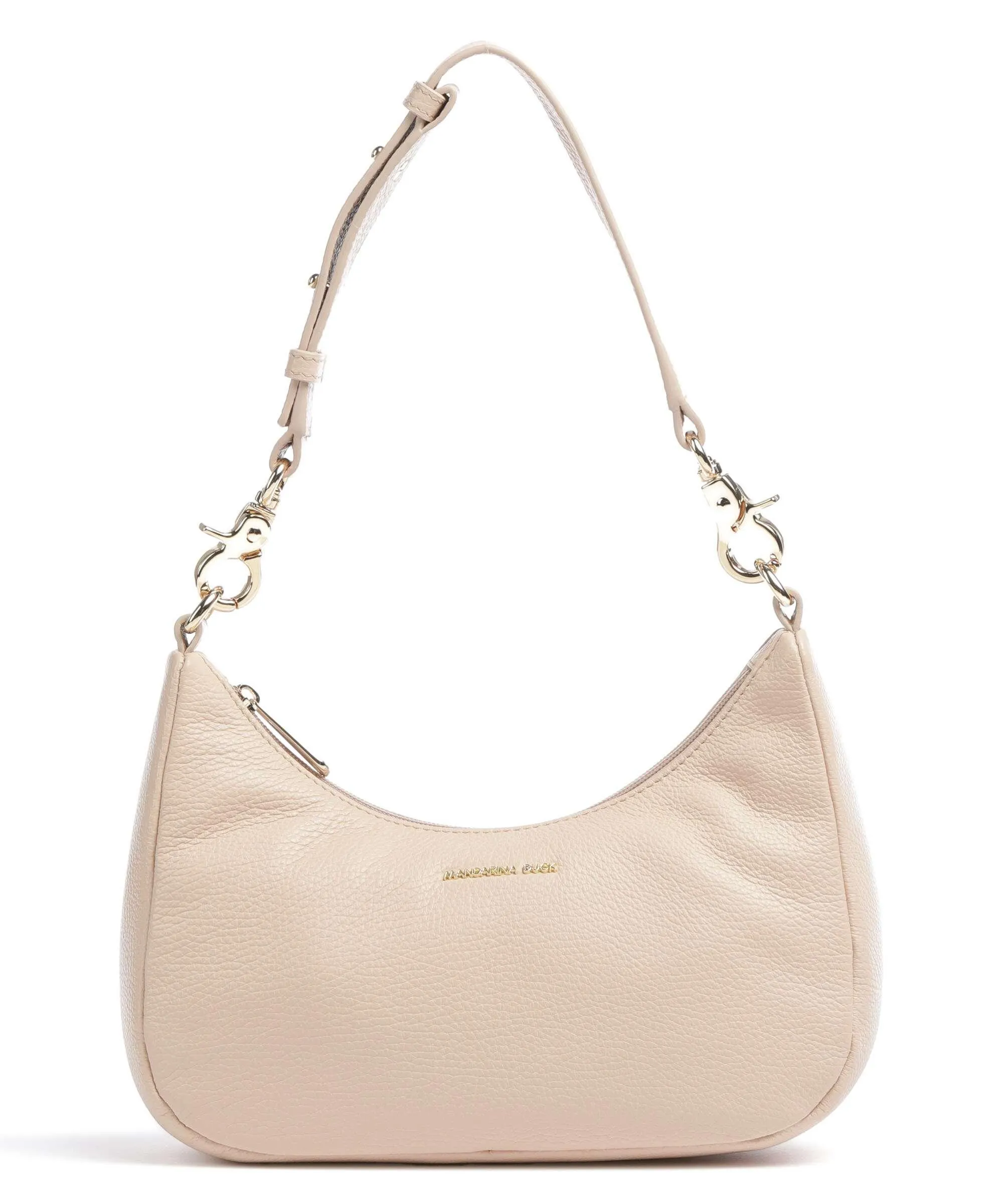  Mandarina Duck Mellow Leather Borsa a spalla pelle di vitello grana beige  