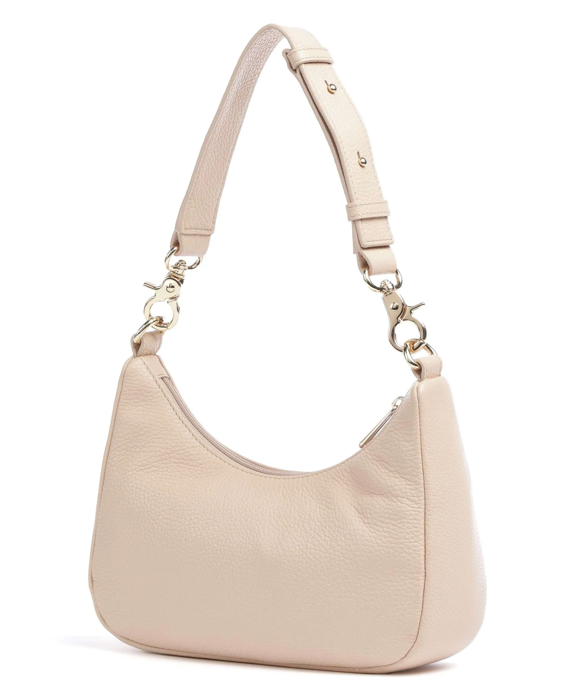  Mandarina Duck Mellow Leather Borsa a spalla pelle di vitello grana beige  