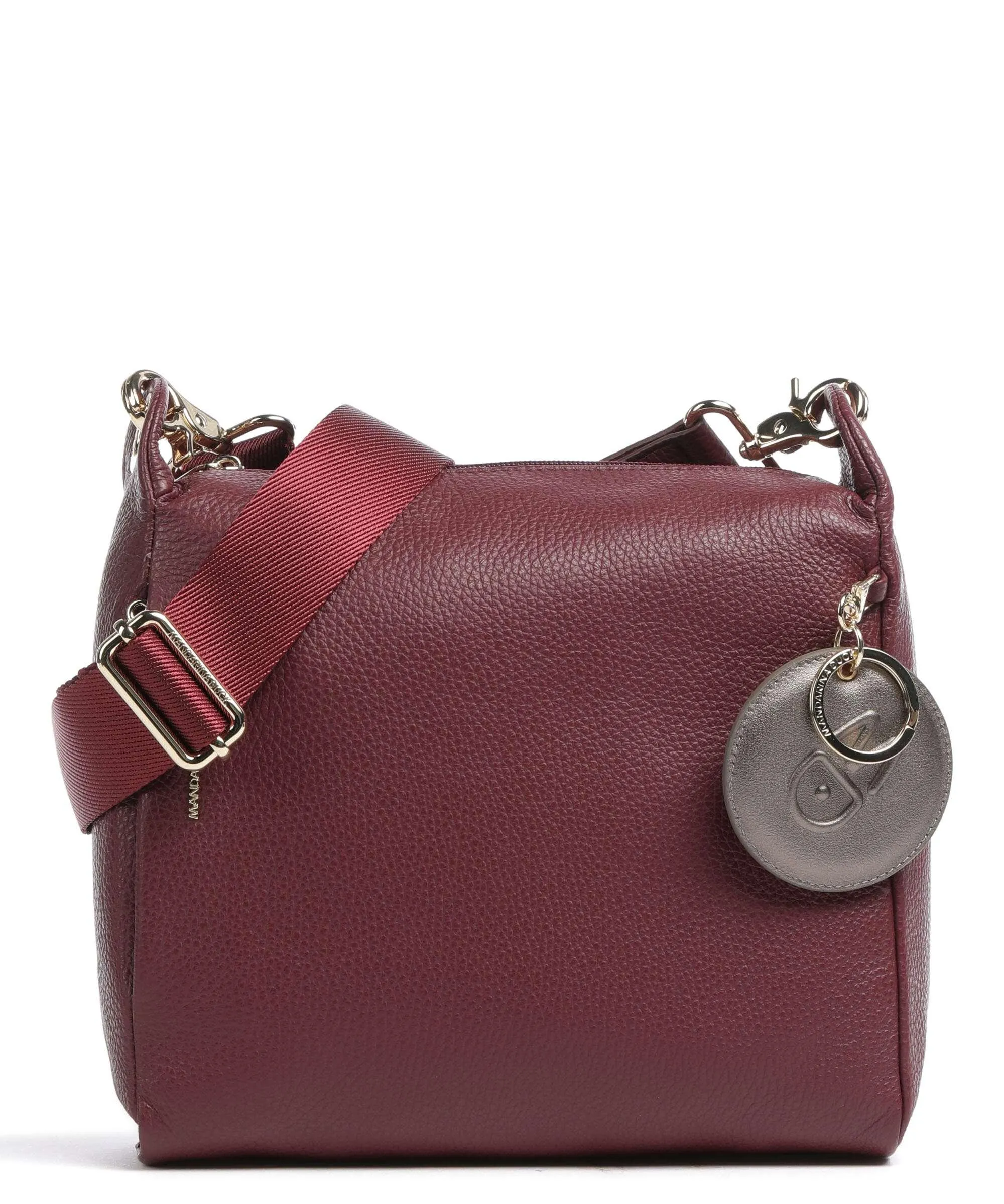  Mandarina Duck Mellow Leather Borsa a tracolla pelle di vitello grana rosso scuro  
