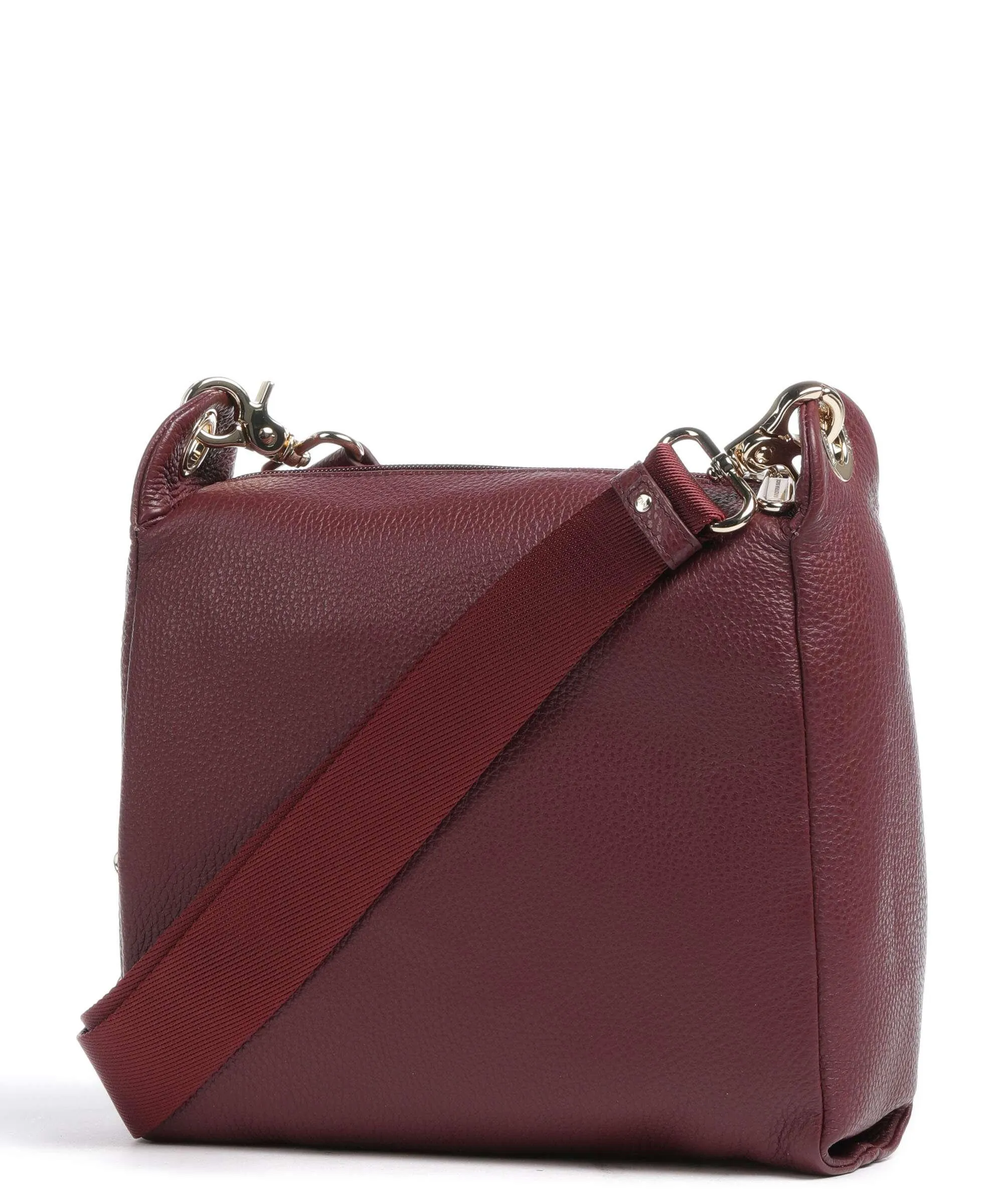  Mandarina Duck Mellow Leather Borsa a tracolla pelle di vitello grana rosso scuro  