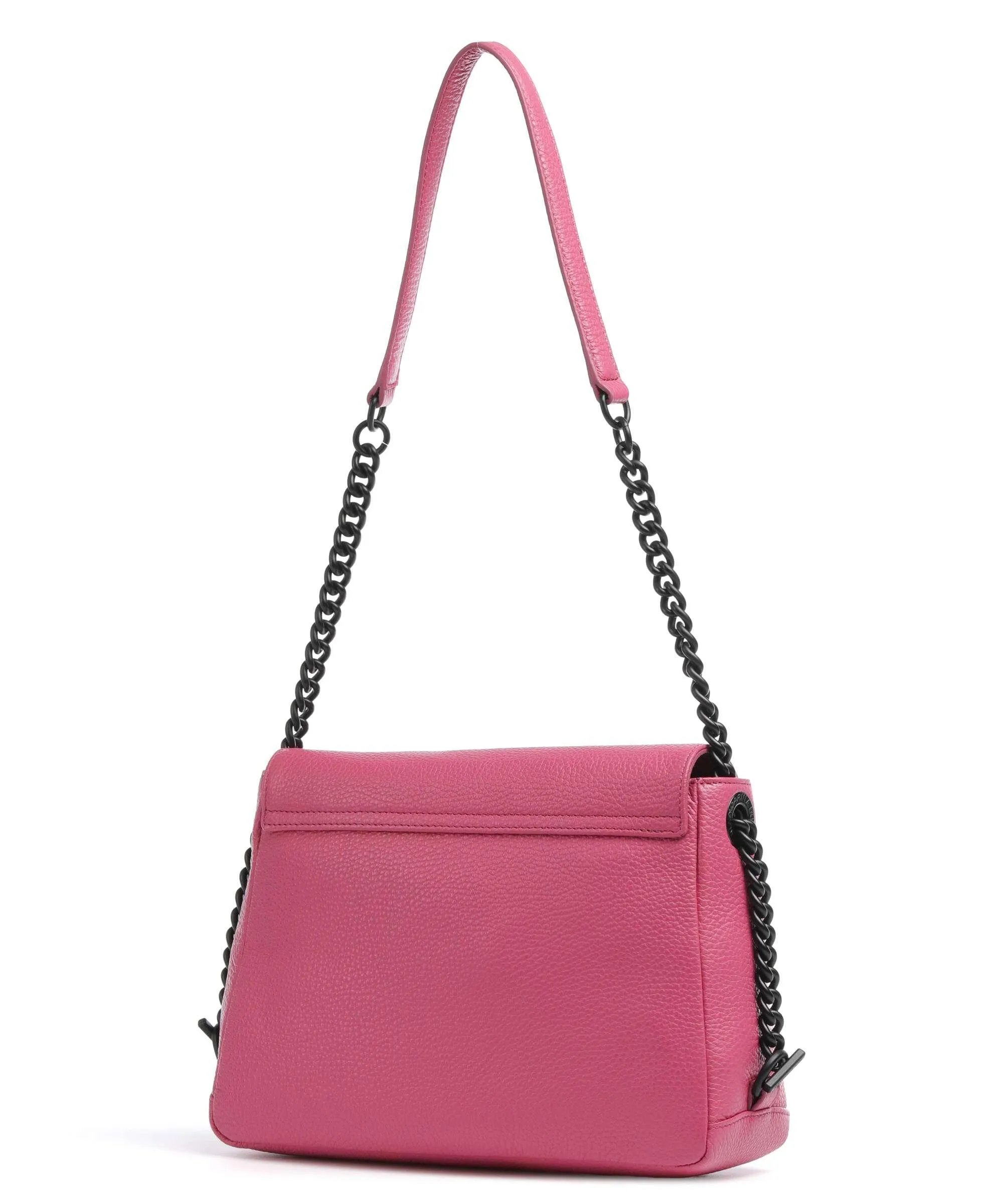  Mandarina Duck Mellow Neon Borsa a spalla pelle di vitello grana pink  