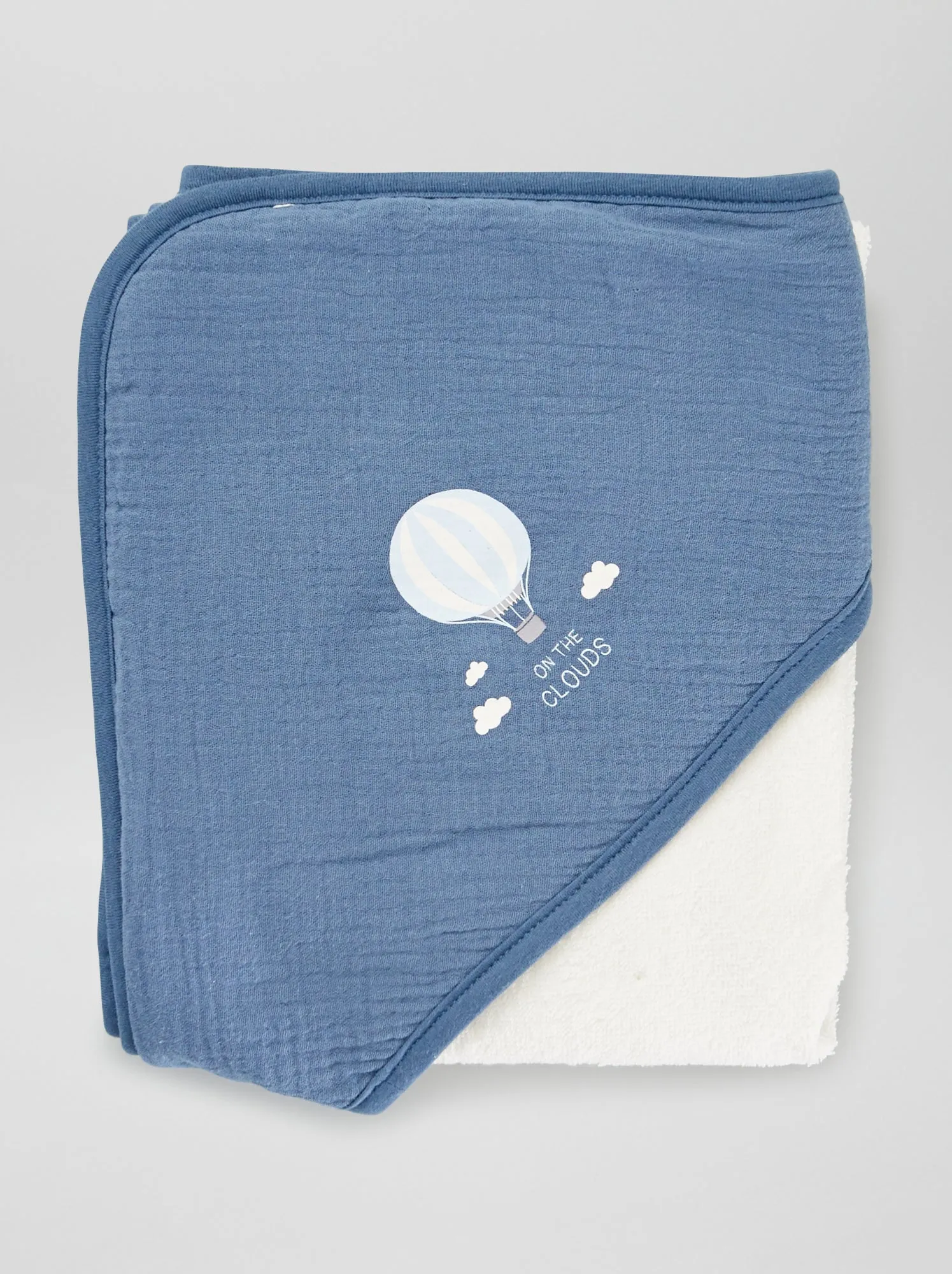 Mantella da bagno + guanto da bagno - 2 pezzi - BLU