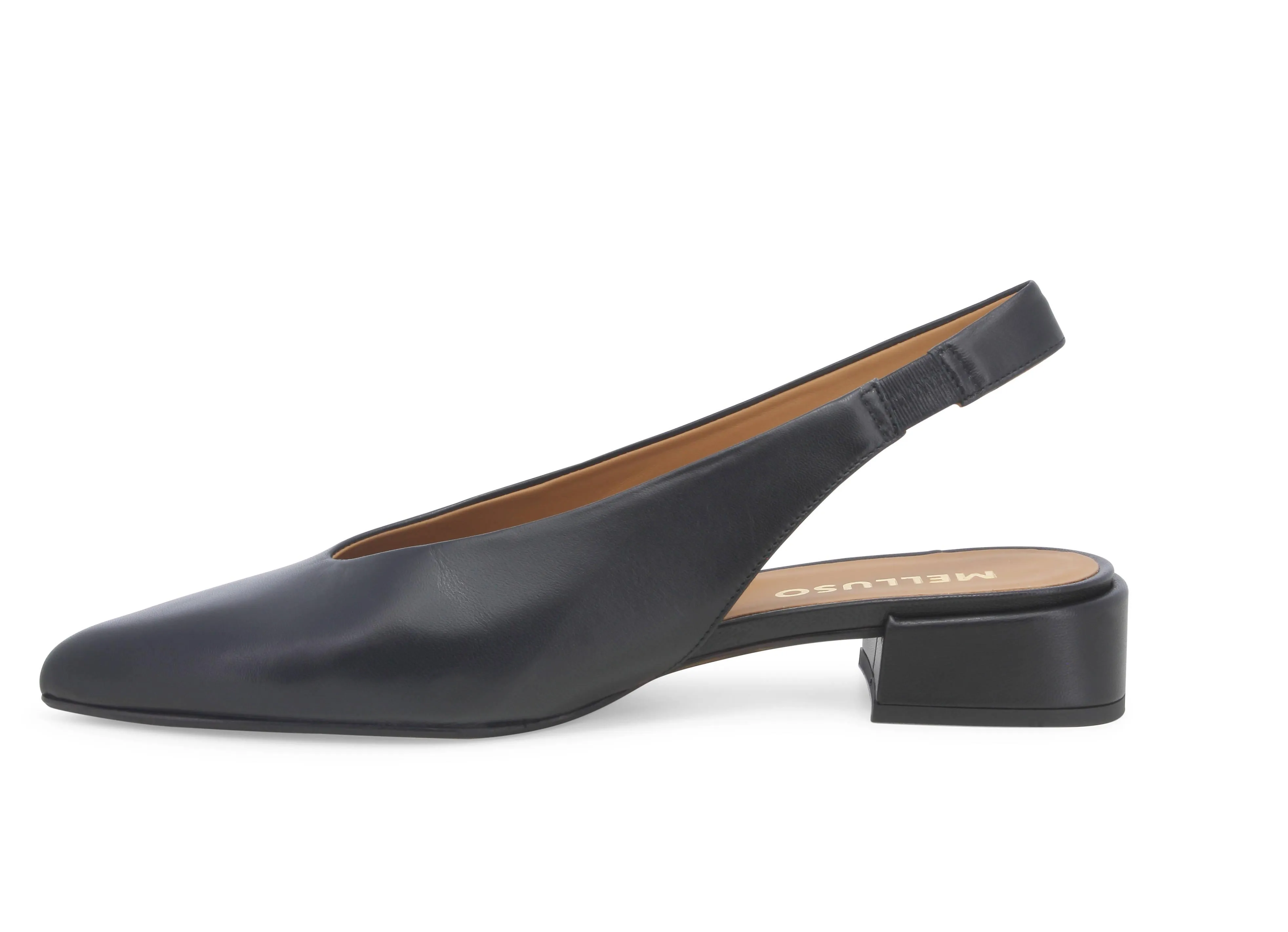 Melluso Scarpe Tallone Aperto Tacco Basso Tomaia Pelle