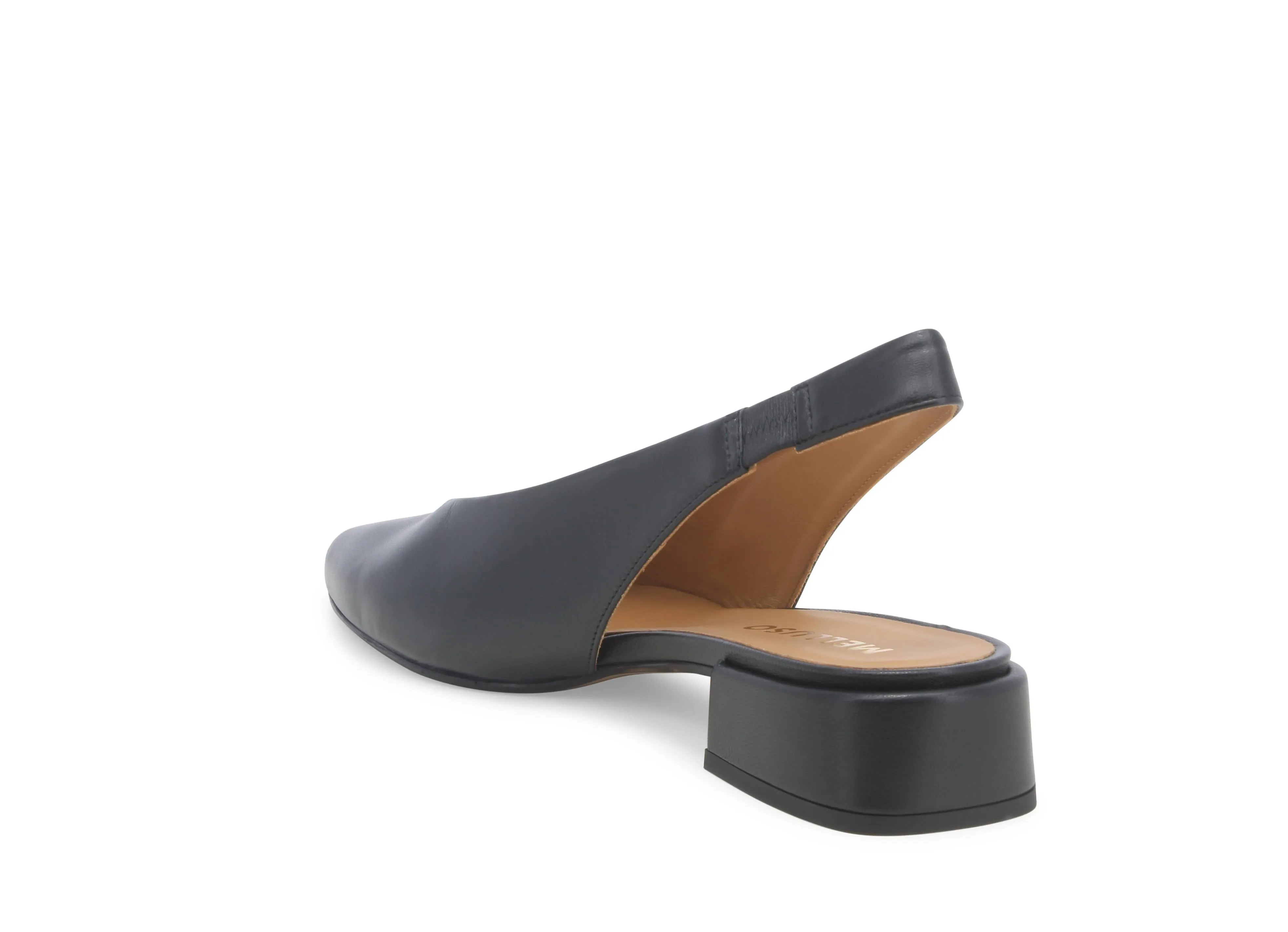 Melluso Scarpe Tallone Aperto Tacco Basso Tomaia Pelle