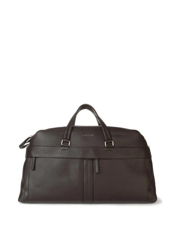 Micron leather bag with shoulder strap