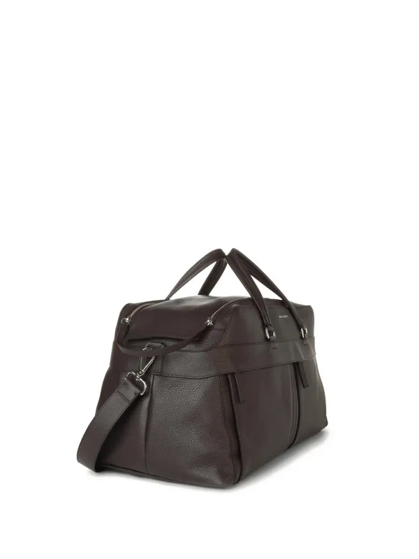 Micron leather bag with shoulder strap