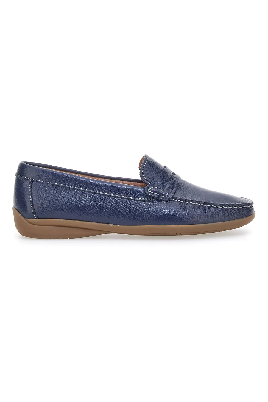 Mocassini in Vera Pelle Mocassino Italiano 56 Blu