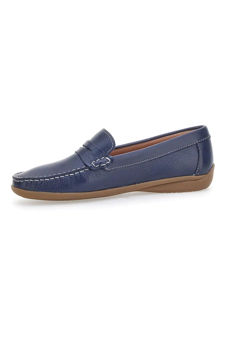 Mocassini in Vera Pelle Mocassino Italiano 56 Blu