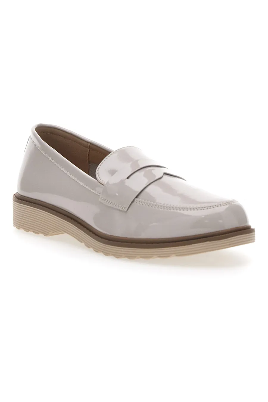 Mocassini In Vernice Beige Le Havre Paris 526820
