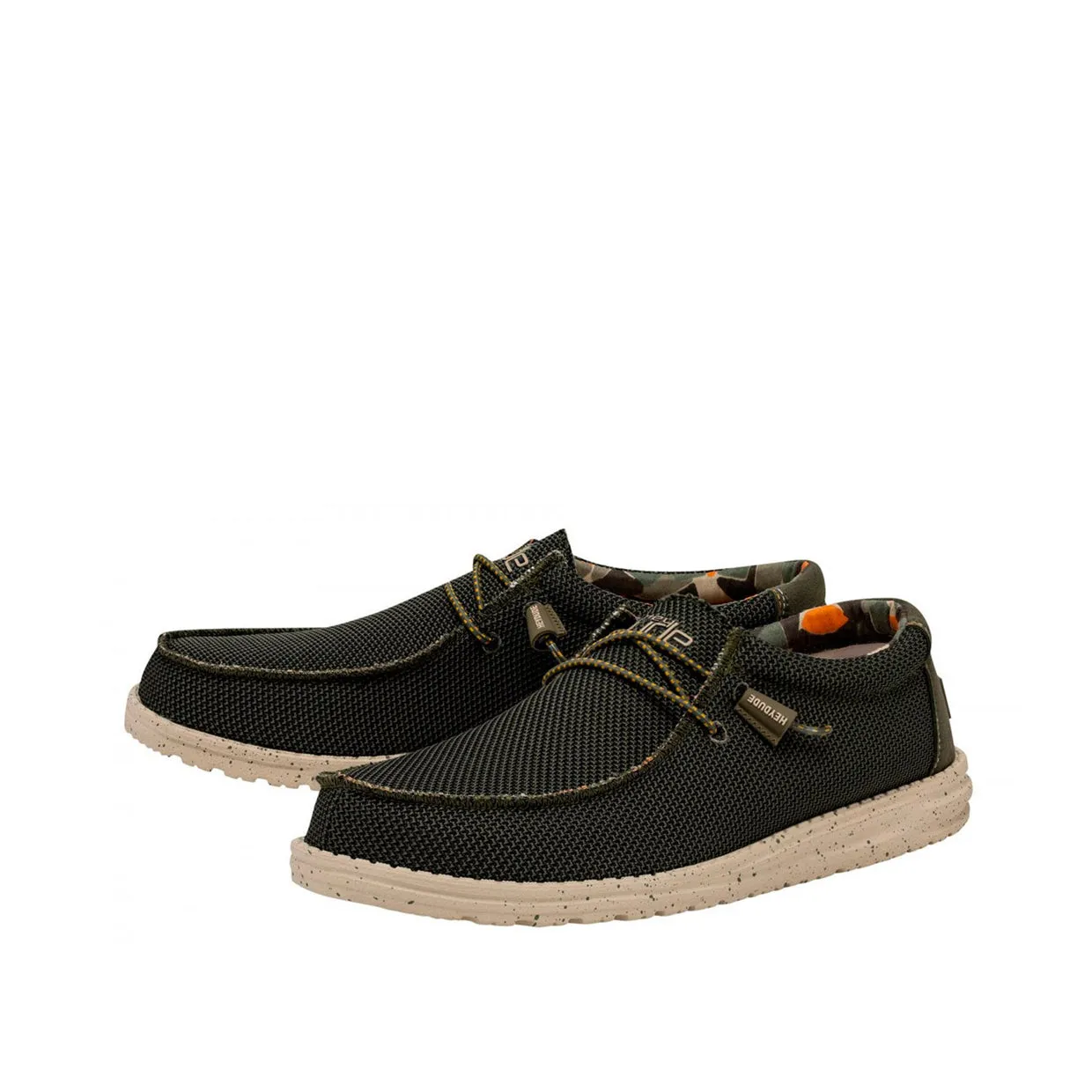 Mocassini Uomo Hey Dude Wally Sox Verde Scuro