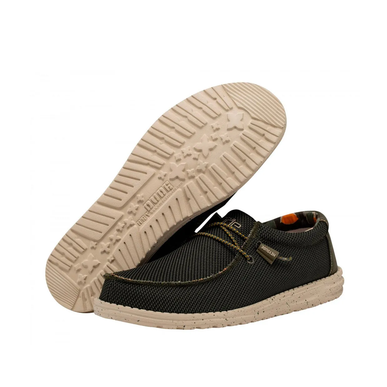 Mocassini Uomo Hey Dude Wally Sox Verde Scuro