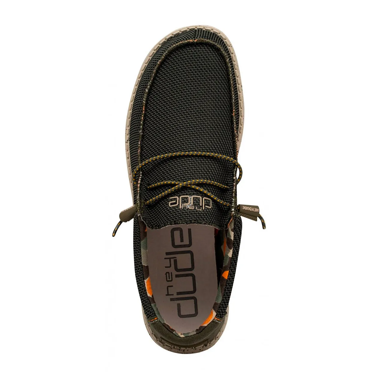 Mocassini Uomo Hey Dude Wally Sox Verde Scuro