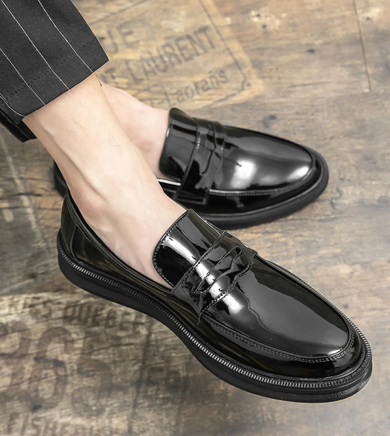 Mocassino primaverile Scarpe in pelle da lavoro Moda uomo Scarpe eleganti casual Scarpe classiche oxford formali per uomo Elegan