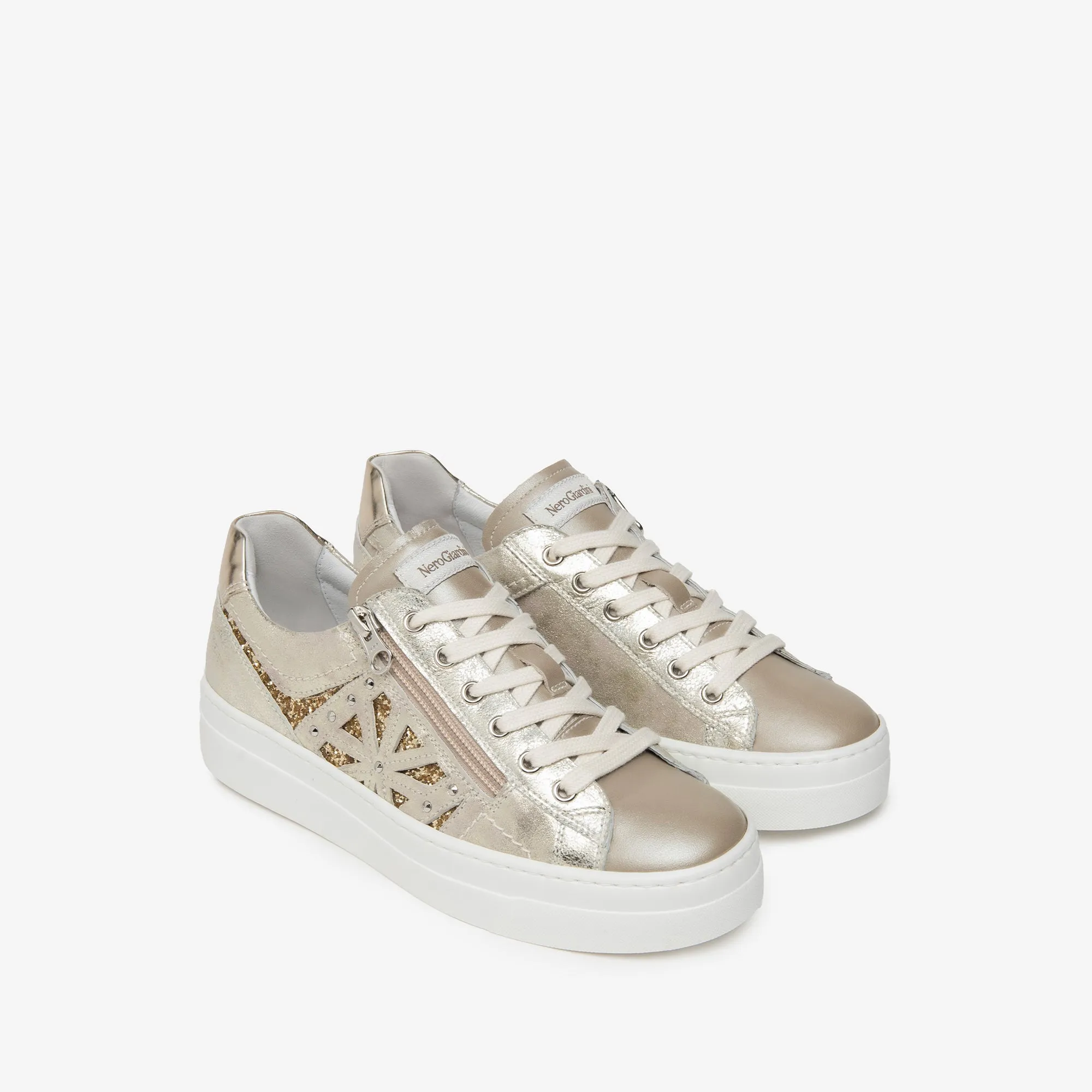 NERO GIARDINI Sneakers platform Donna - Beige modello E409930D