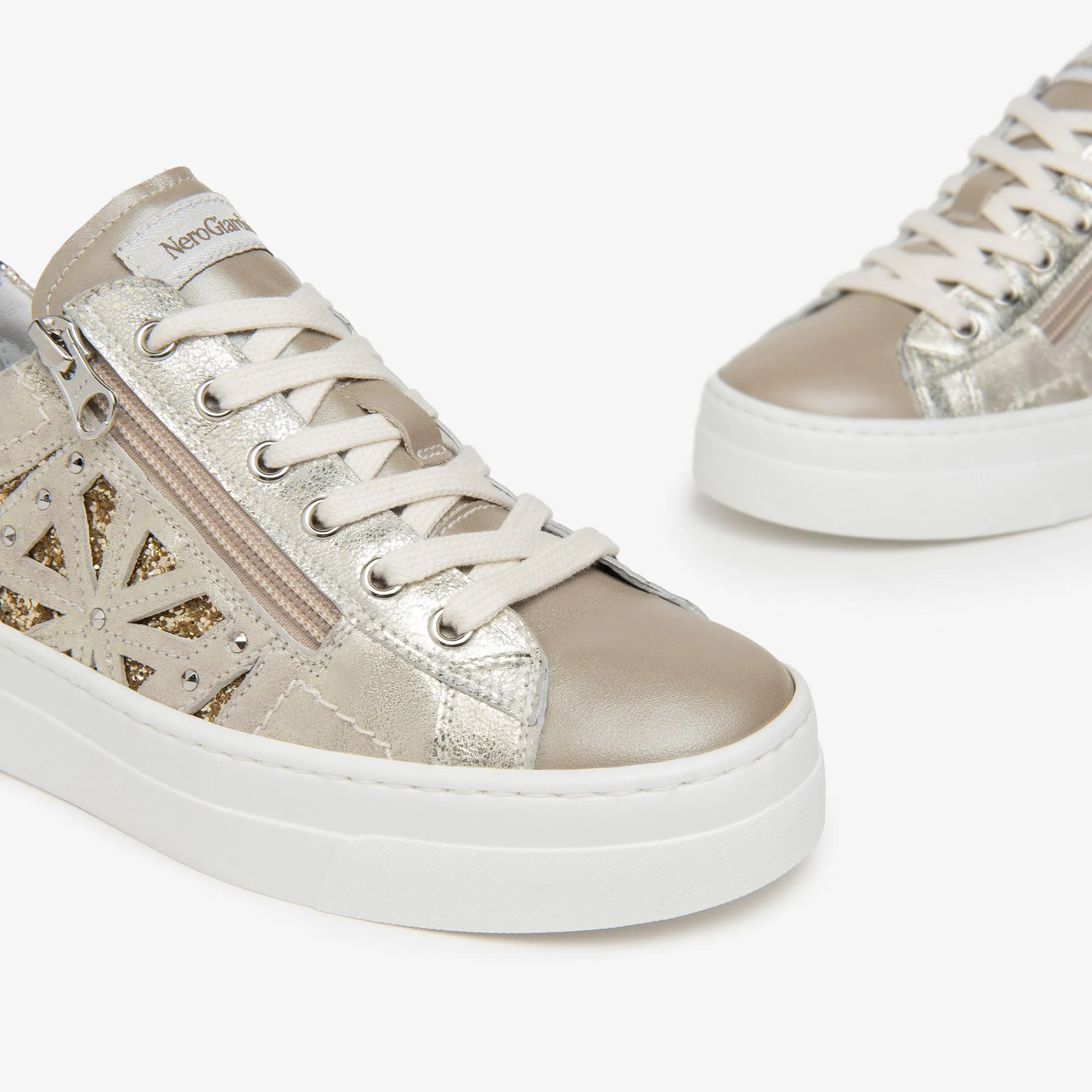 NERO GIARDINI Sneakers platform Donna - Beige modello E409930D
